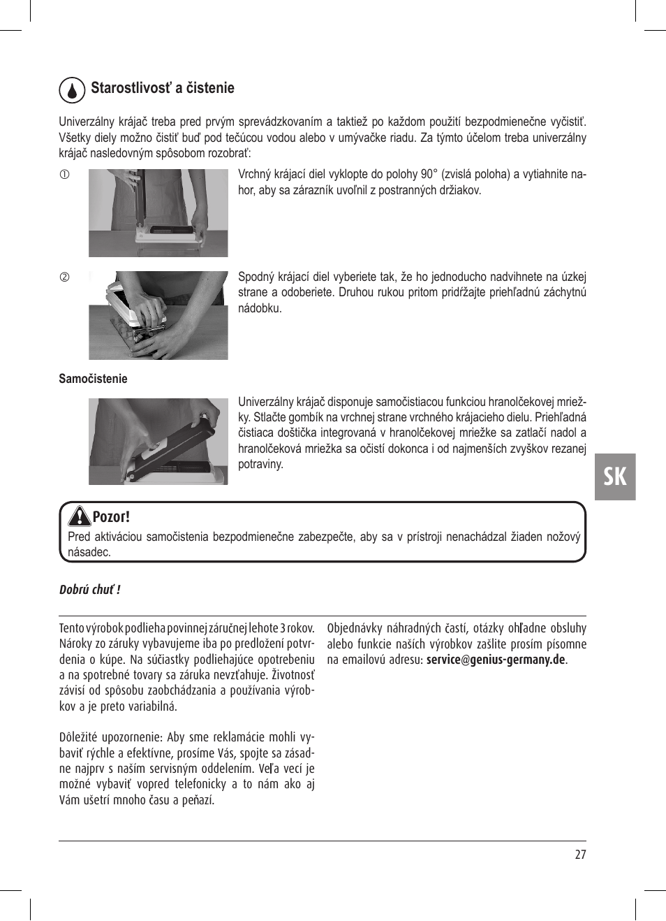 Ernesto Multi Slicer User Manual | Page 27 / 32