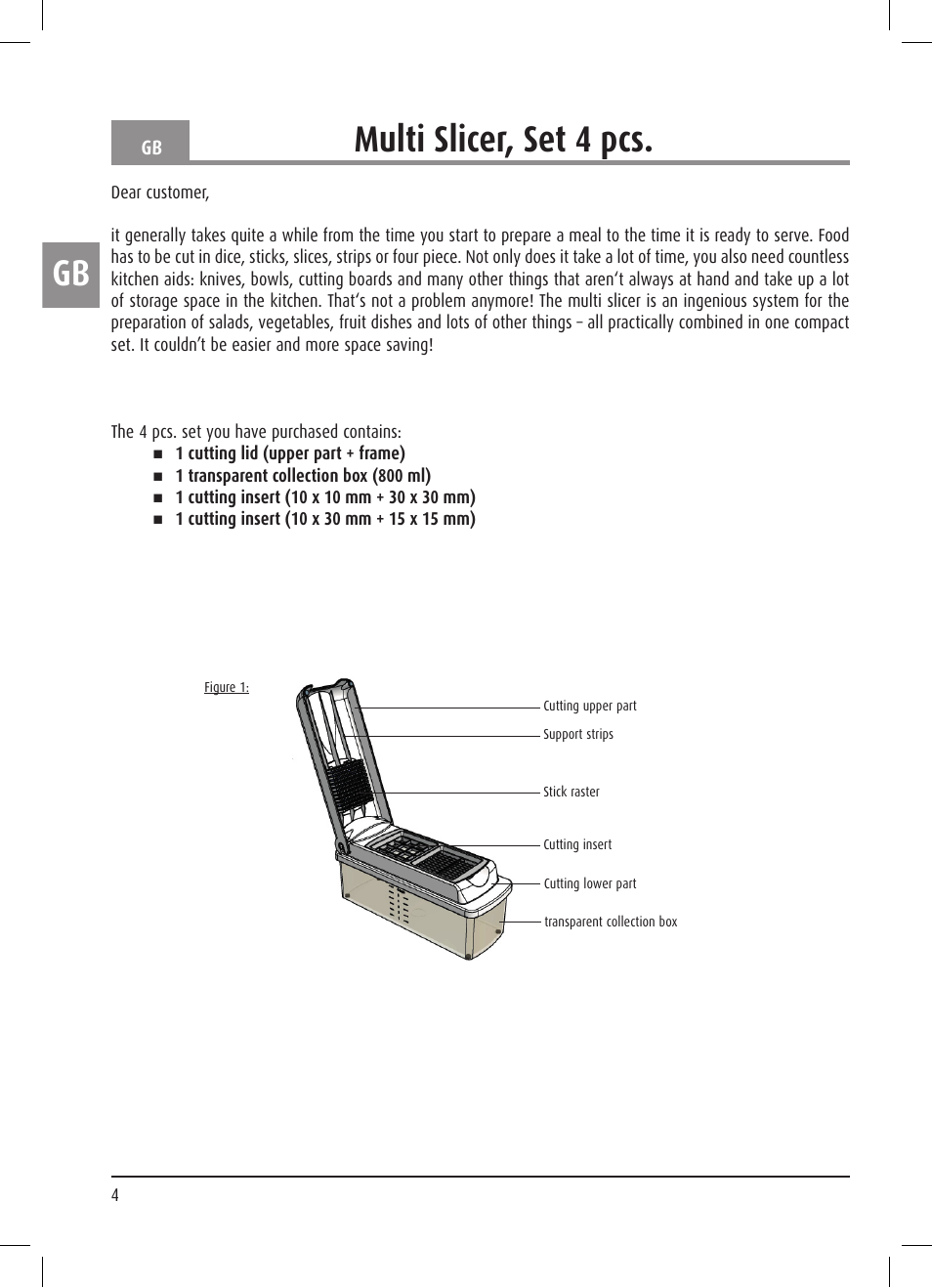 Multi slicer, set 4 pcs | Ernesto Multi Slicer User Manual | Page 4 / 32