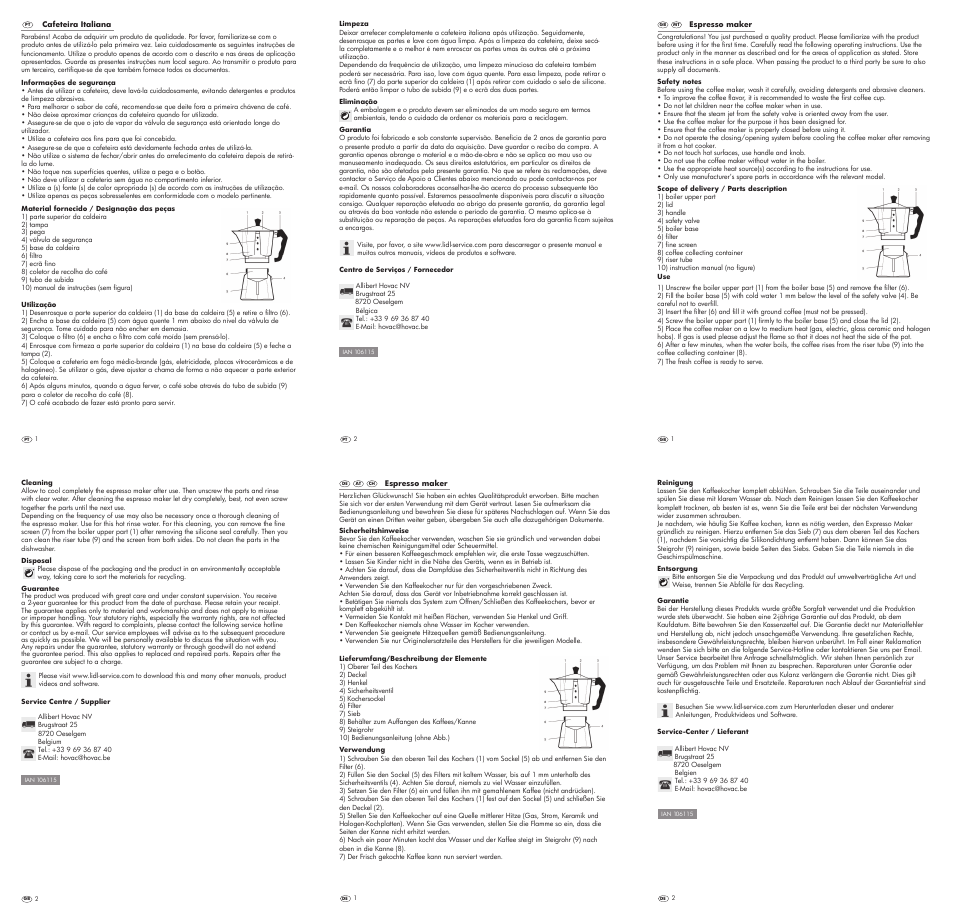 Ernesto Espresso Maker User Manual | Page 2 / 2