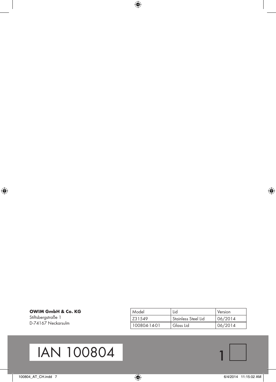 Ernesto Z31549 User Manual | Page 7 / 7