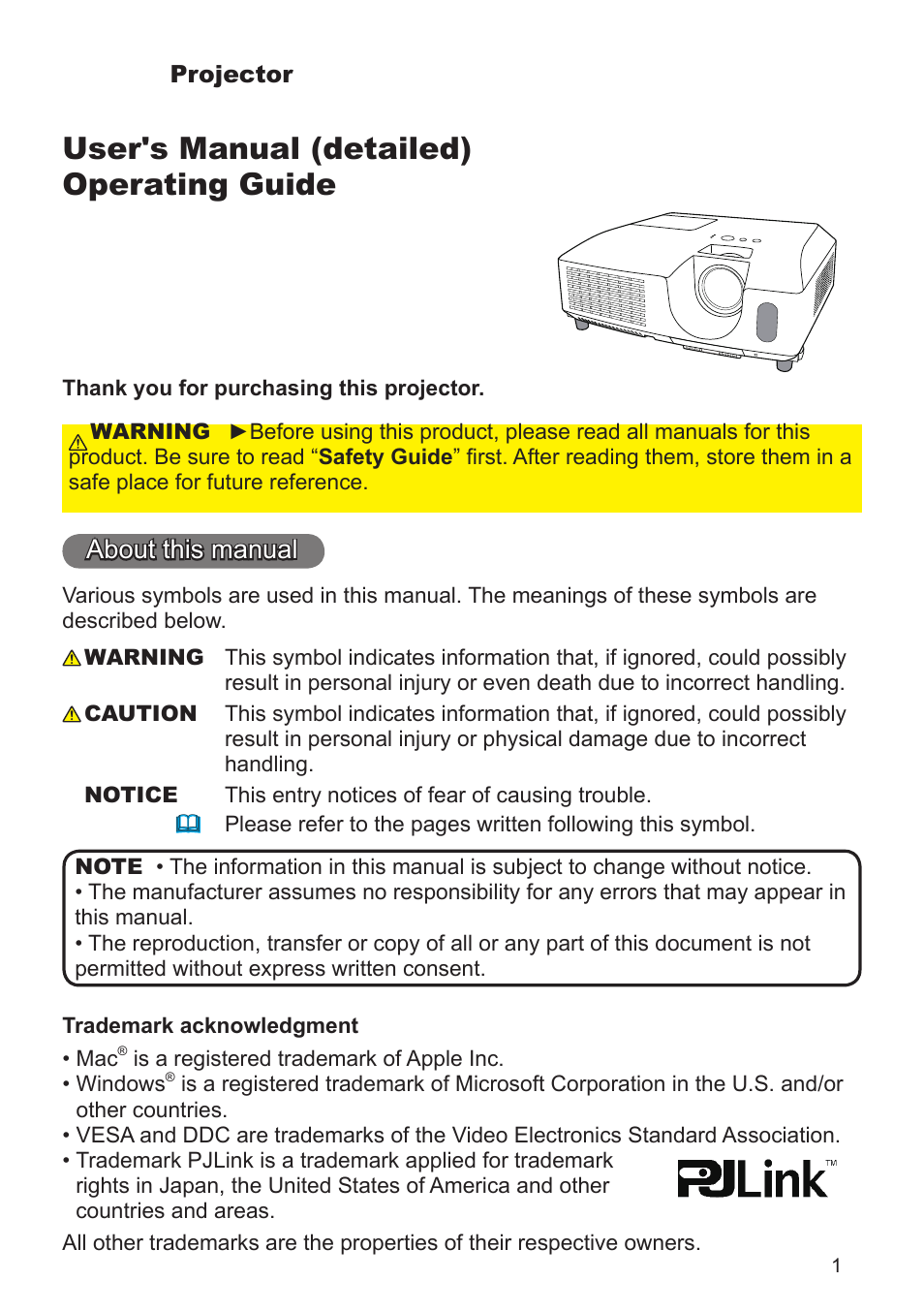 Dukane Projector 8920H-RJ User Manual | 75 pages