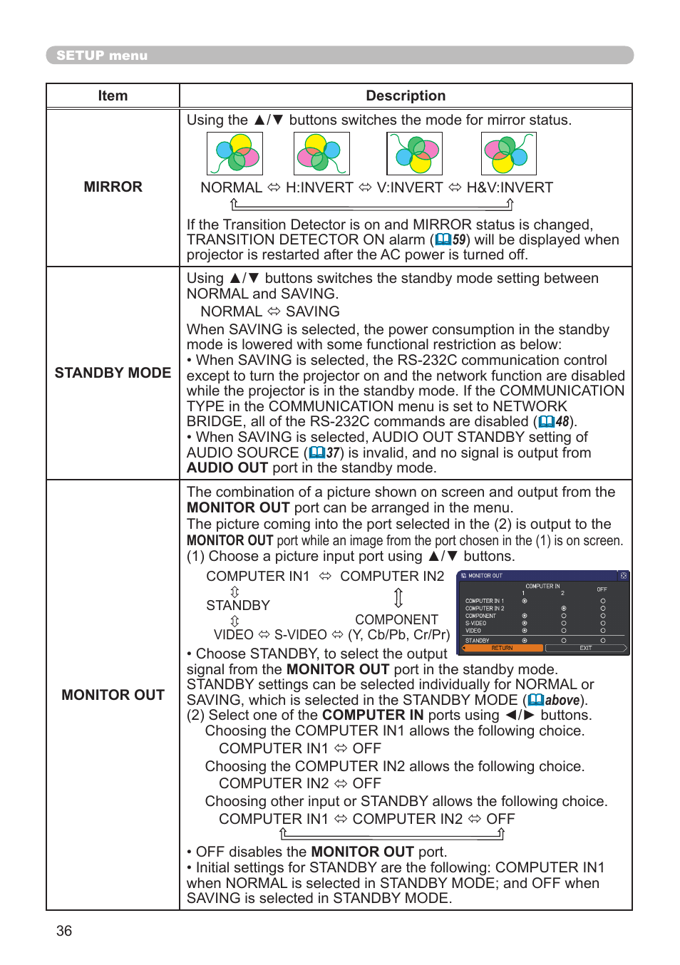 Dukane Projector 8920H-RJ User Manual | Page 36 / 75