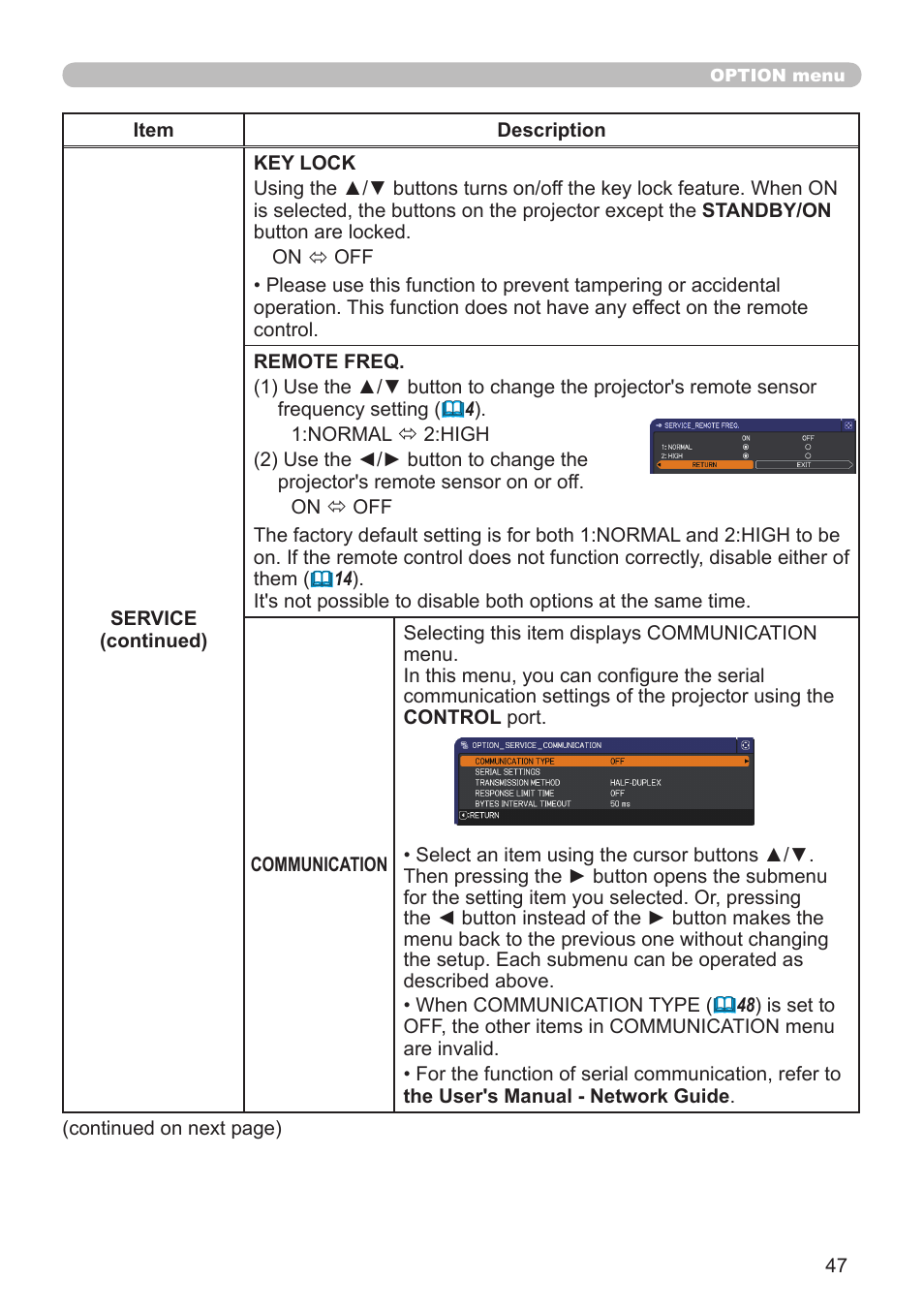 Dukane Projector 8920H-RJ User Manual | Page 47 / 75