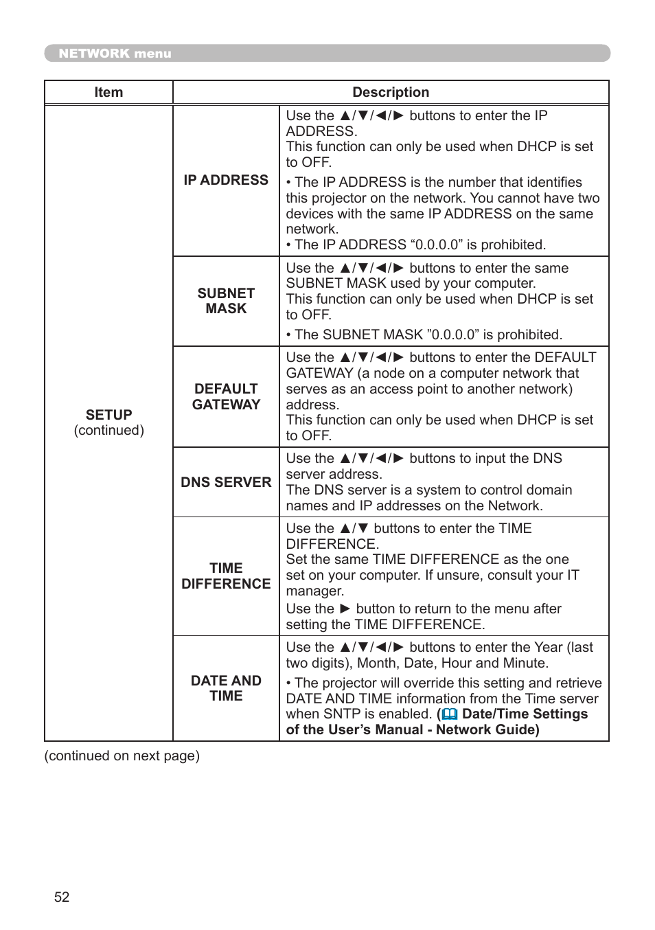 Dukane Projector 8920H-RJ User Manual | Page 52 / 75