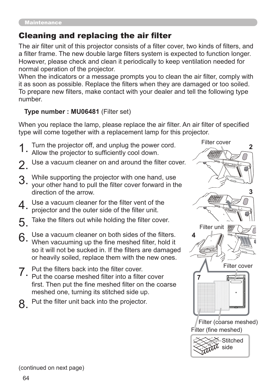 Dukane Projector 8920H-RJ User Manual | Page 64 / 75