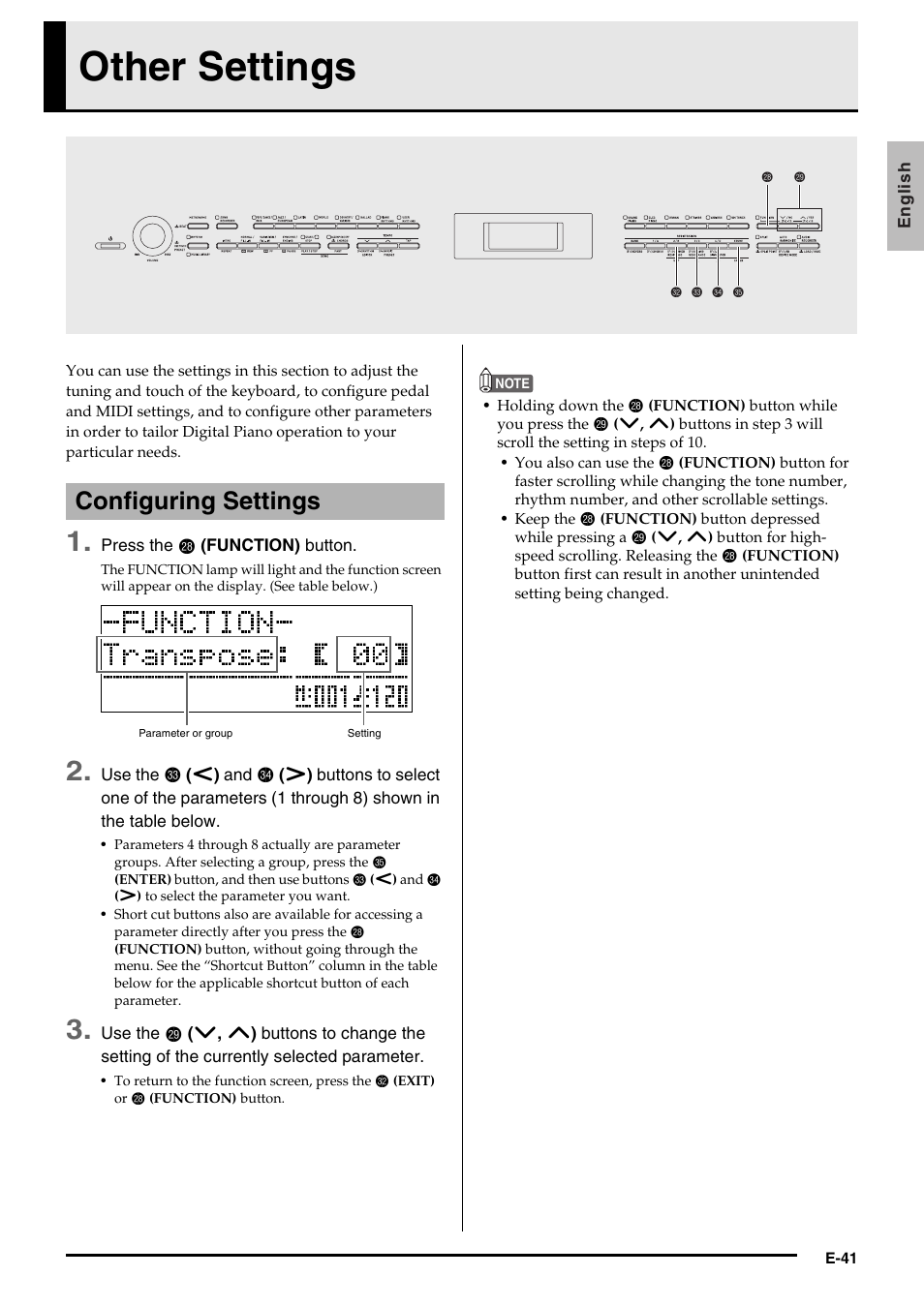 Other settings, Configuring settings | Casio AP-650M User Manual | Page 43 / 84