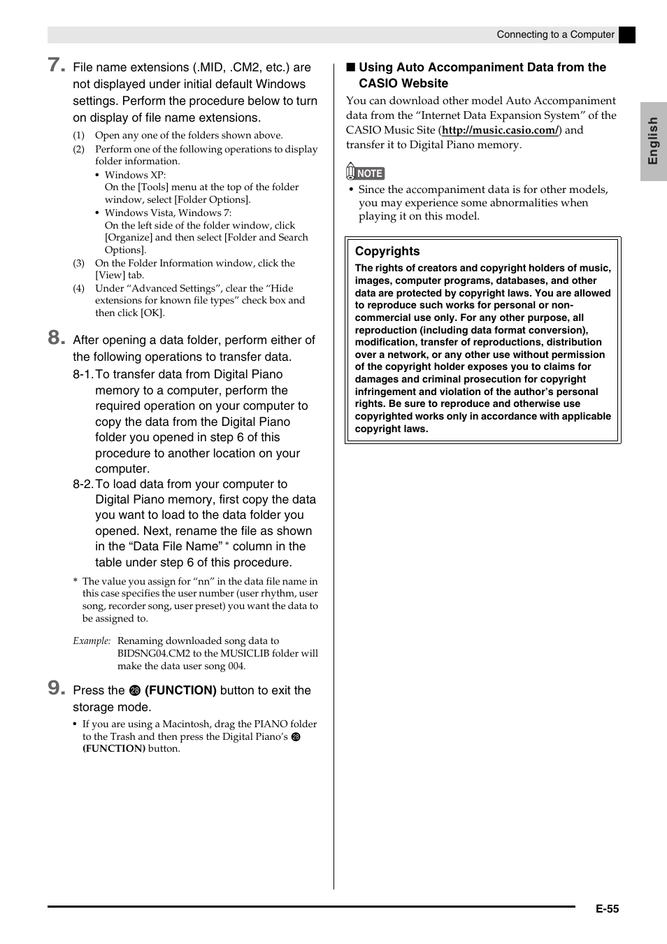 Casio AP-650M User Manual | Page 57 / 84