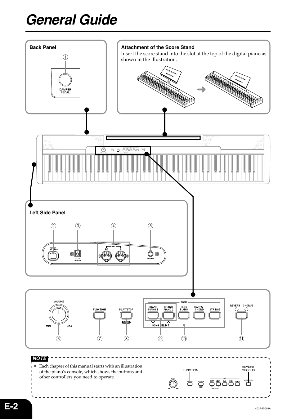 General guide | Casio CDP-100 User Manual | Page 4 / 16