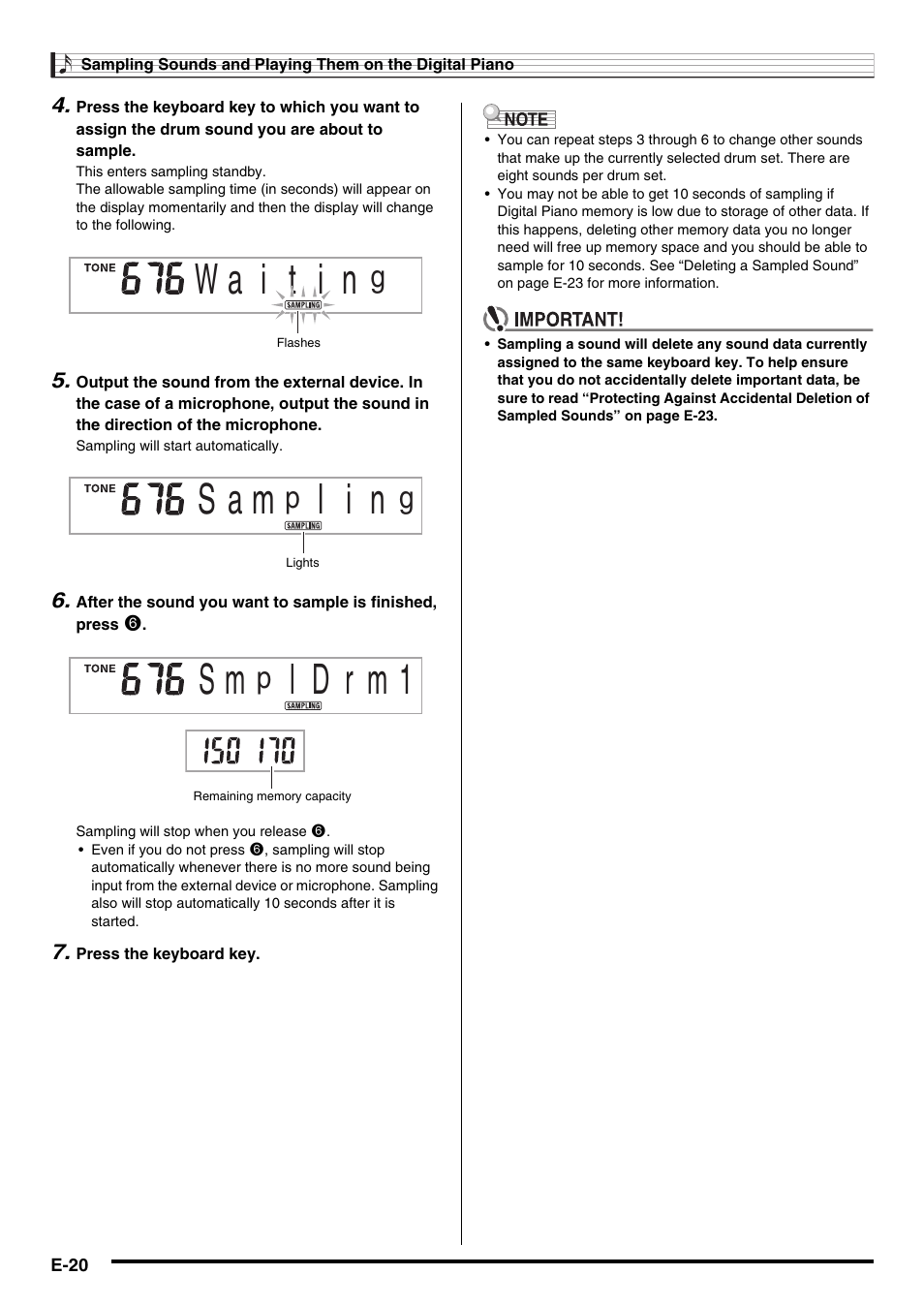 S a m, L i n | Casio CDP-200R User Manual | Page 22 / 78
