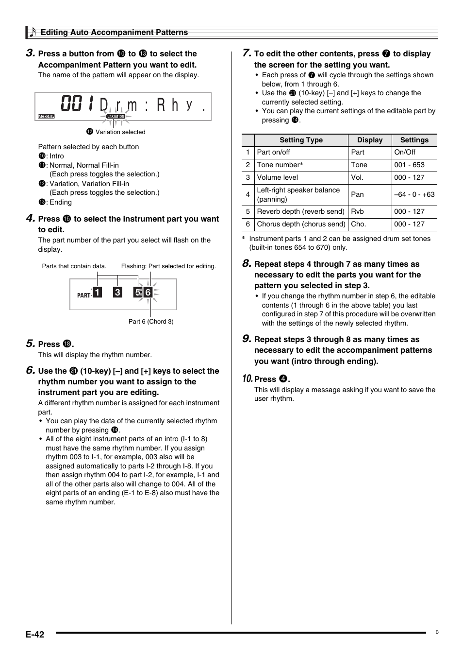 D r m : r h | Casio CDP-200R User Manual | Page 44 / 78