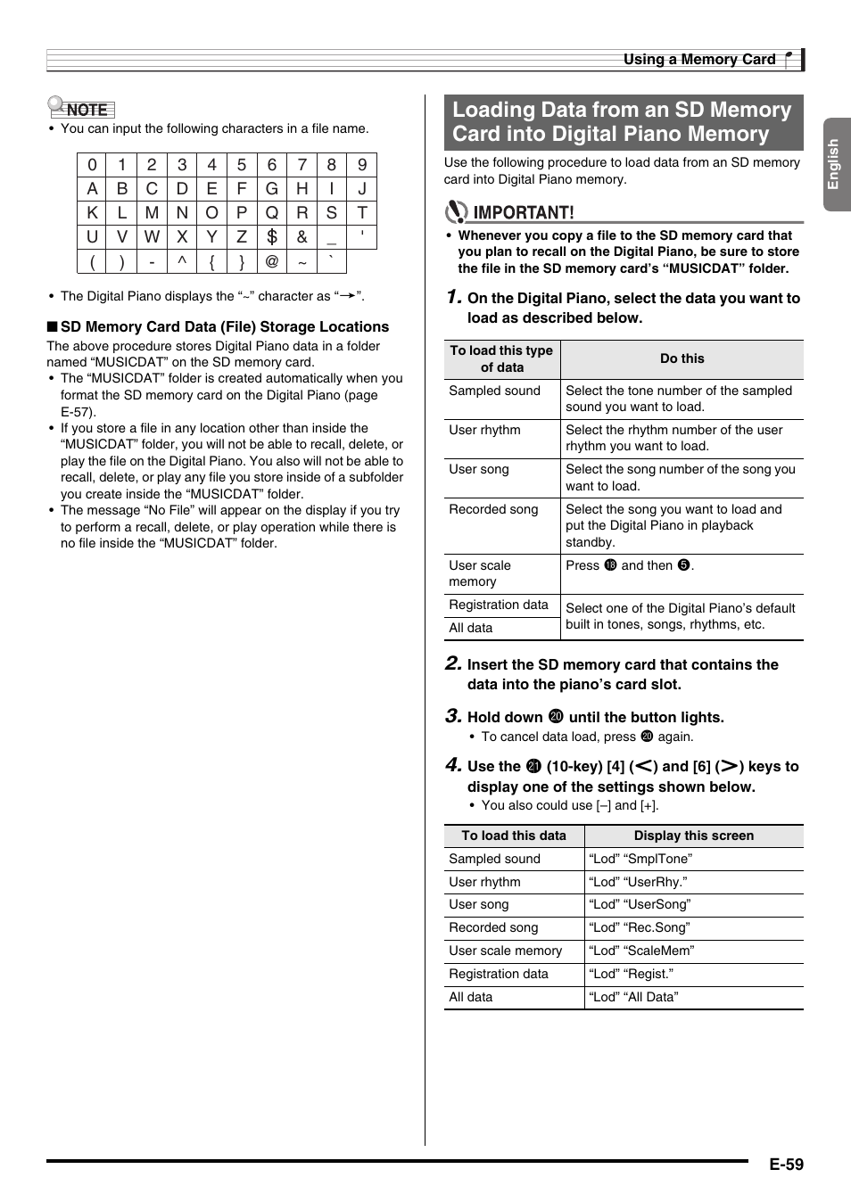 Casio CDP-200R User Manual | Page 61 / 78