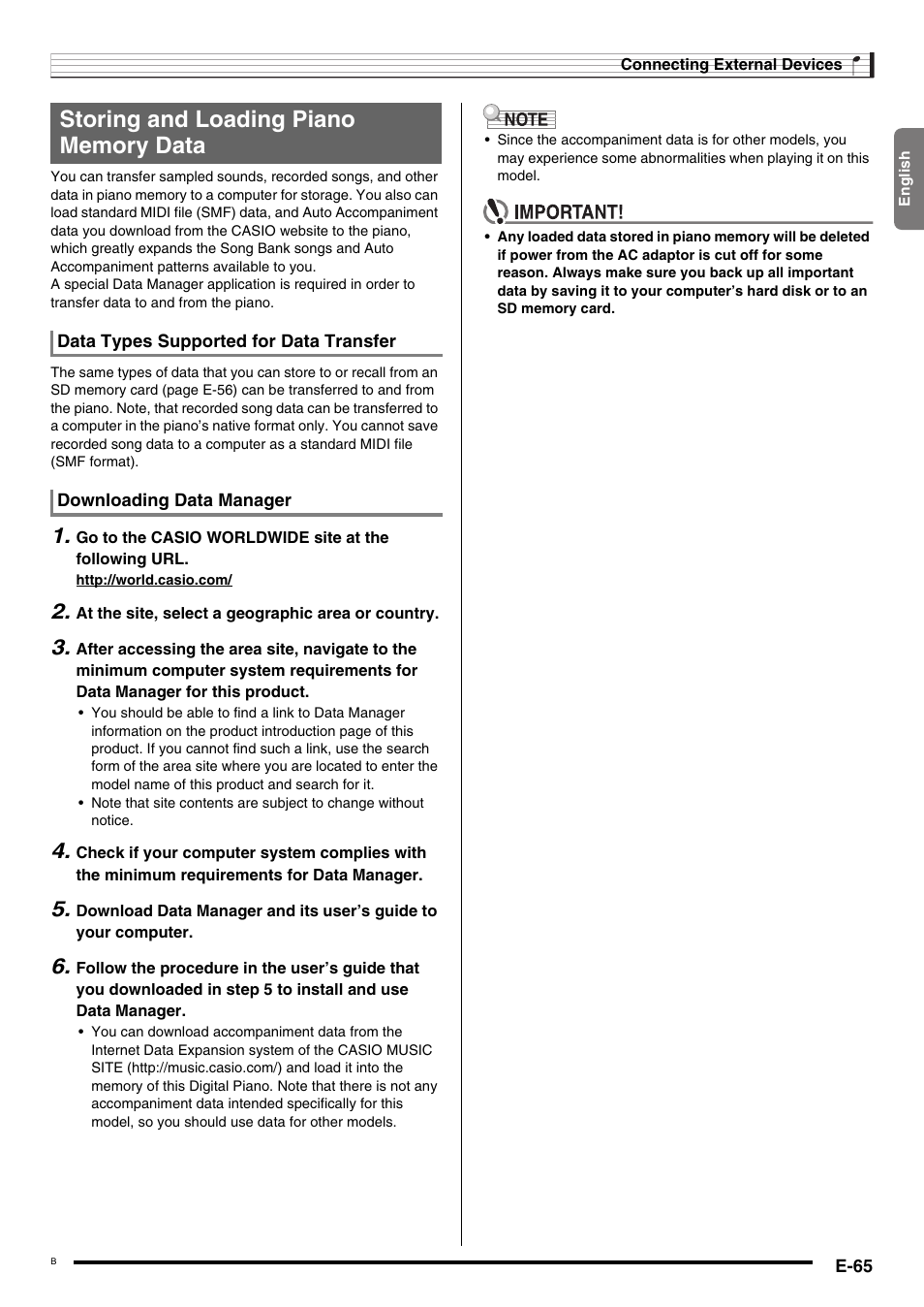 Casio CDP-200R User Manual | Page 67 / 78