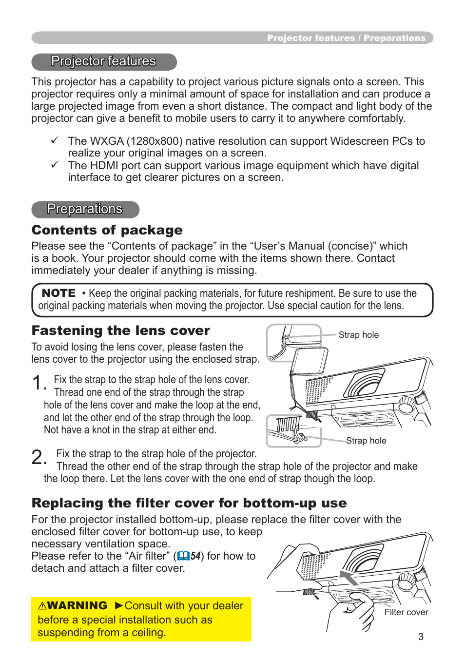 Dukane Projector 8783 User Manual | Page 3 / 61