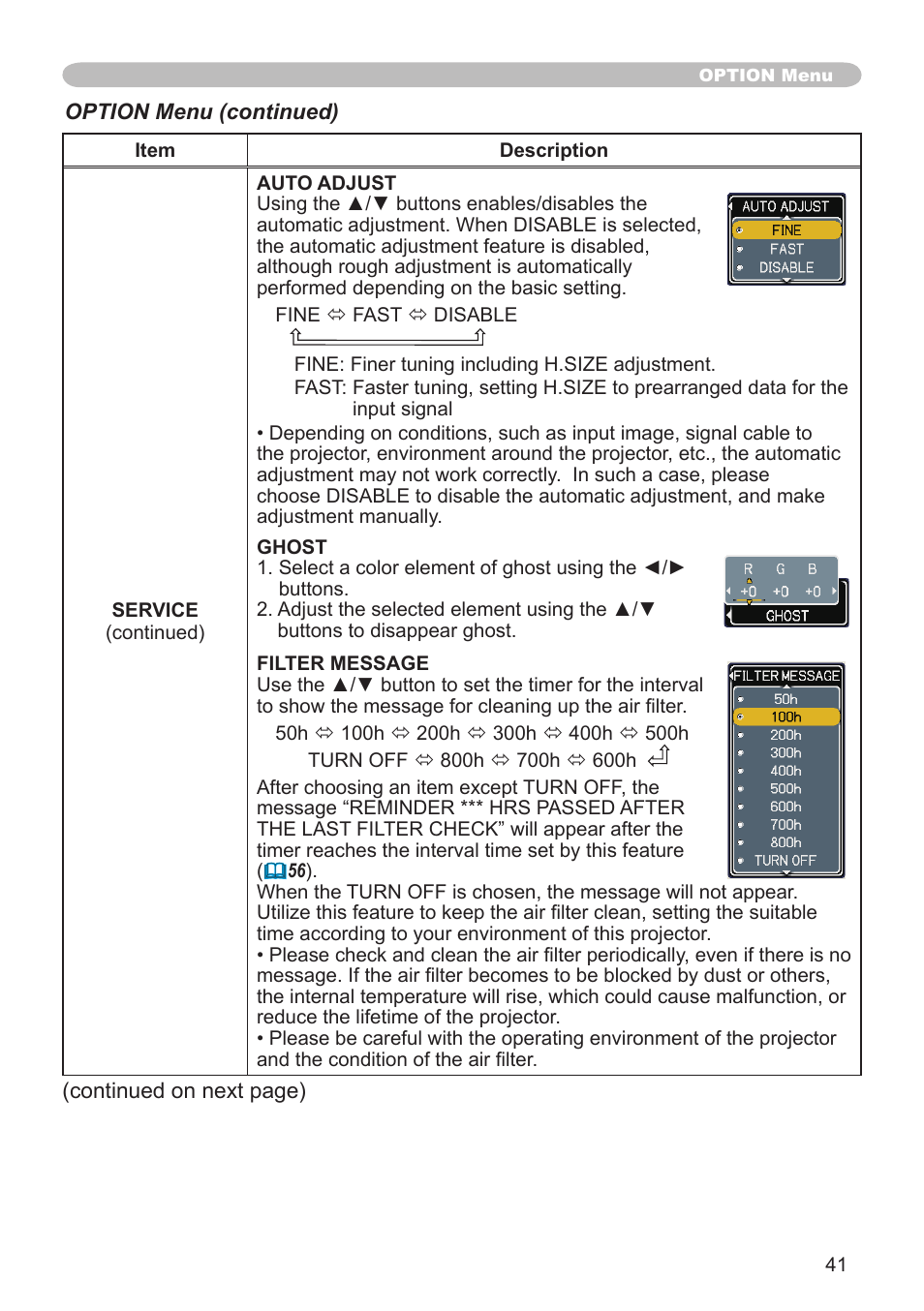 Dukane Projector 8783 User Manual | Page 41 / 61