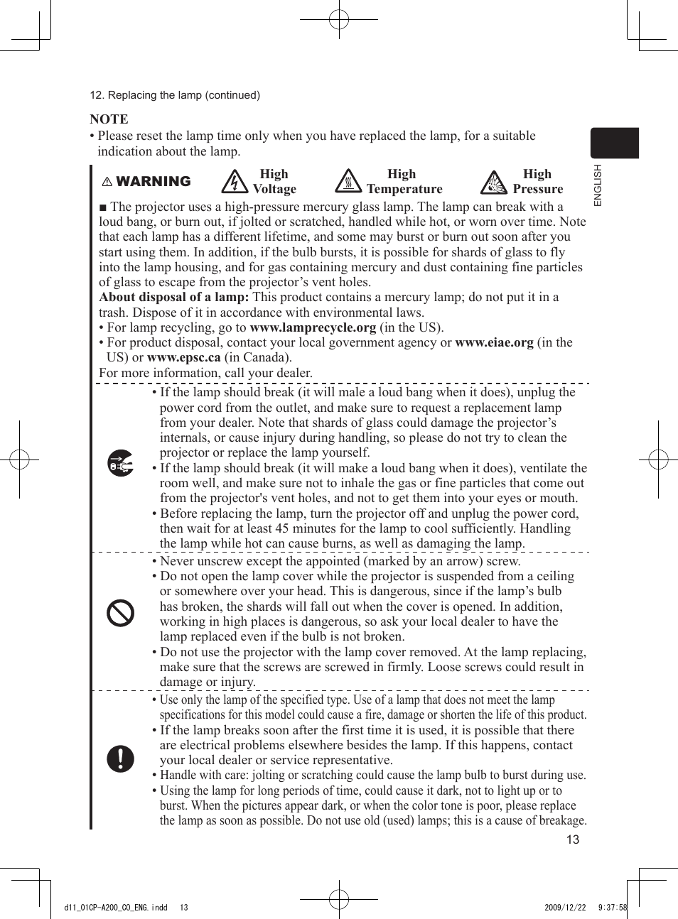Dukane Data Video Projector 8103H User Manual | Page 14 / 21