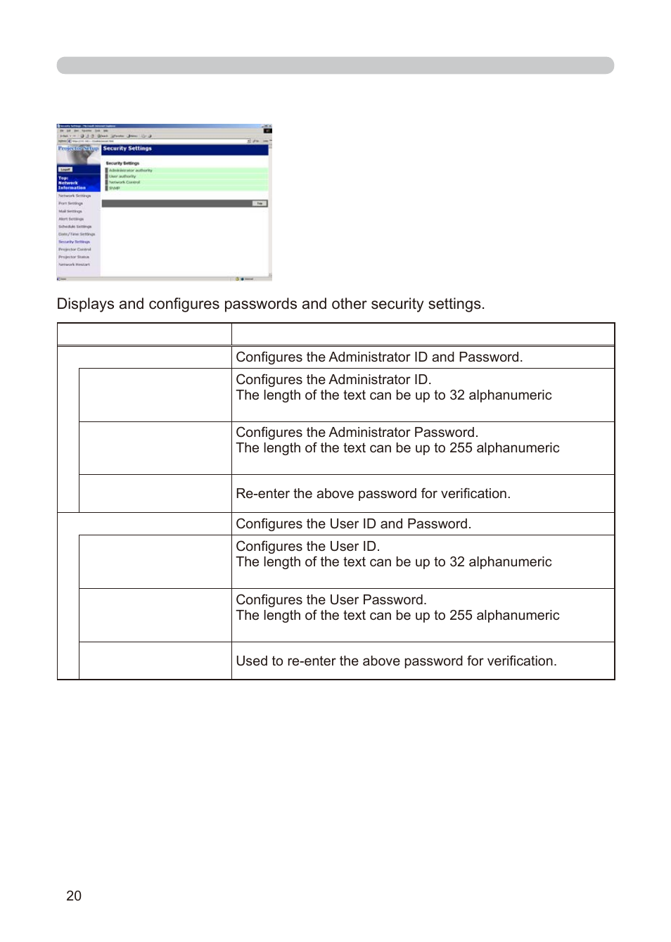 Security settings | Dukane 8776-RJ User Manual | Page 106 / 126