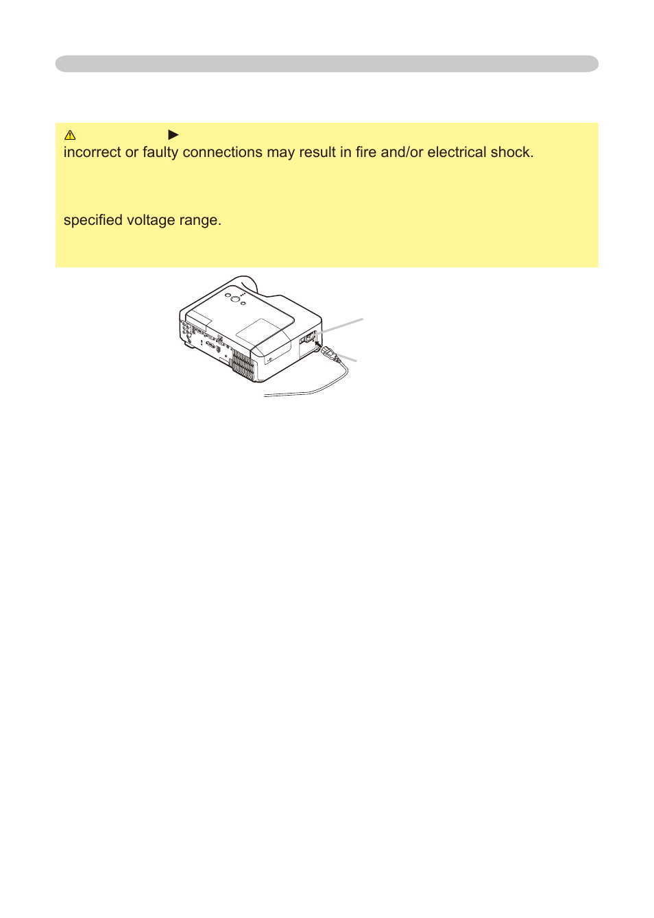 Connecting power supply, Firmly plug the power cord's plug into the outlet, Ac inlet connector of the power cord | Setting up | Dukane 8776-RJ User Manual | Page 16 / 126
