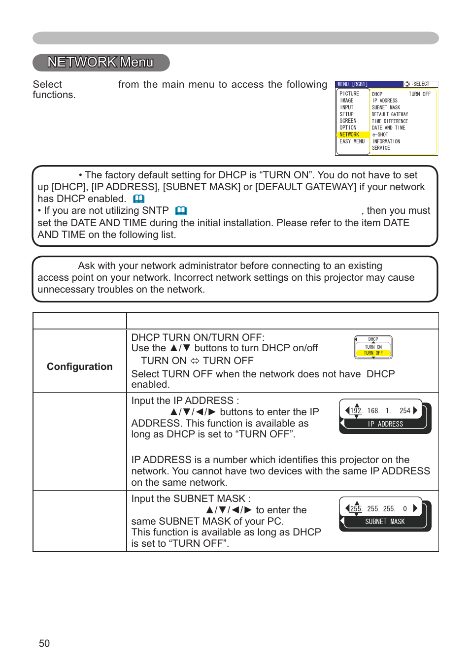Network menu, 8776-rj only | Dukane 8776-RJ User Manual | Page 52 / 126