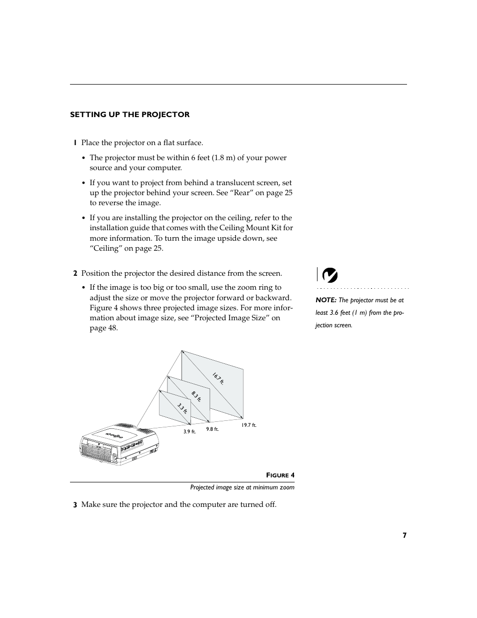 Heading1 - setting up the projector, Setting up the projector | Dukane 28A8753 User Manual | Page 15 / 62