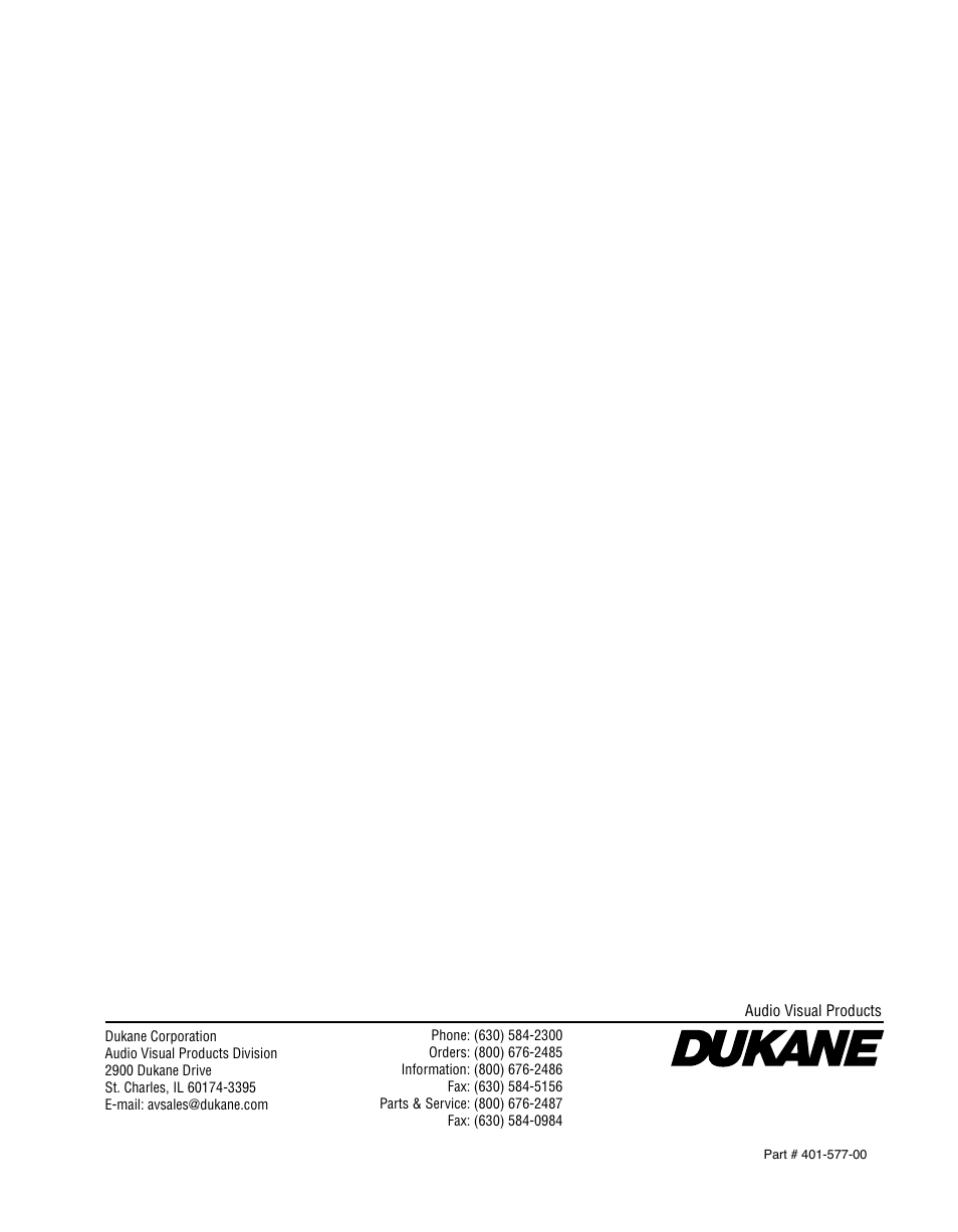 Dukane 28A8753 User Manual | Page 62 / 62