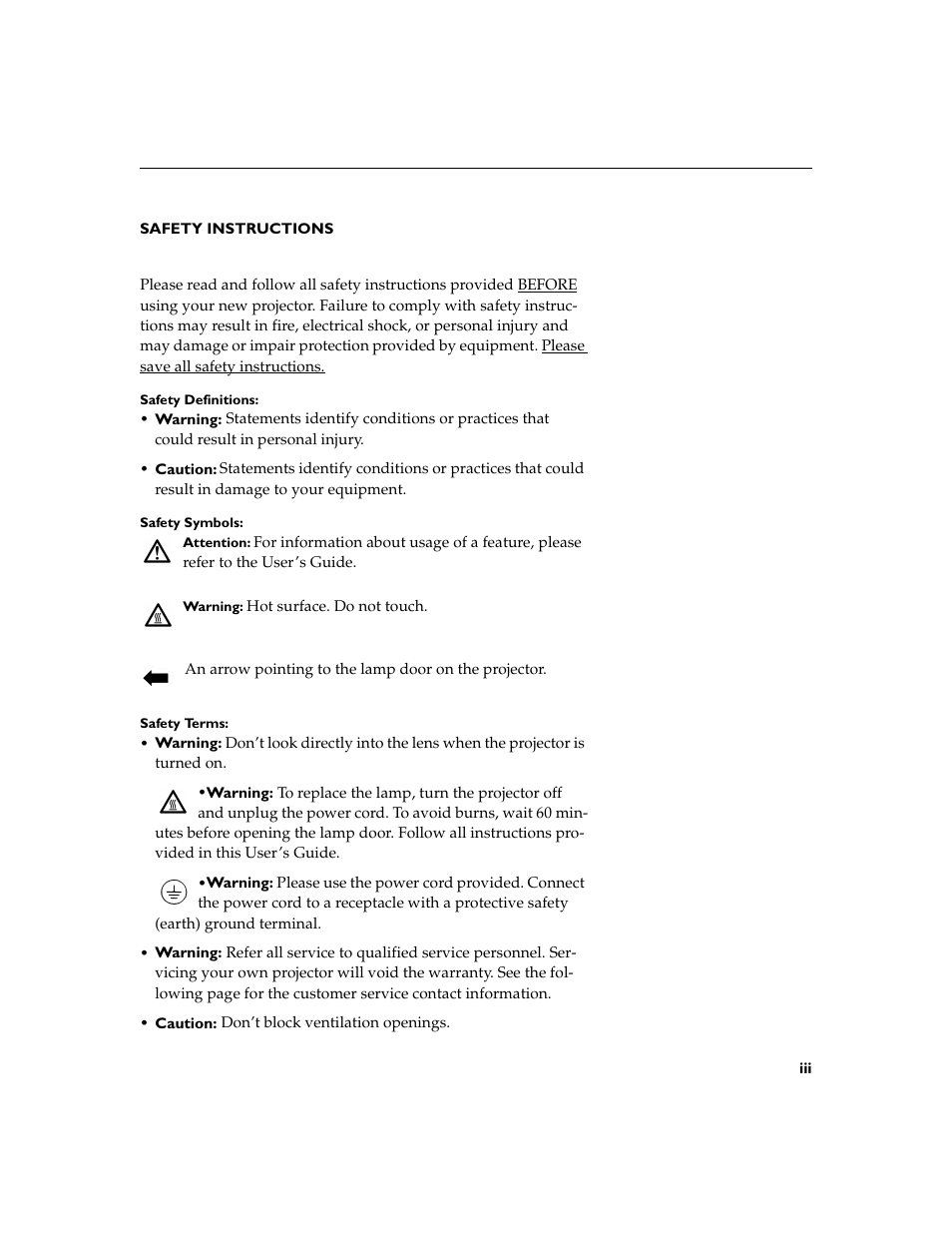 Heading1 - safety instructions, Safety instructions | Dukane 28A8753 User Manual | Page 7 / 62