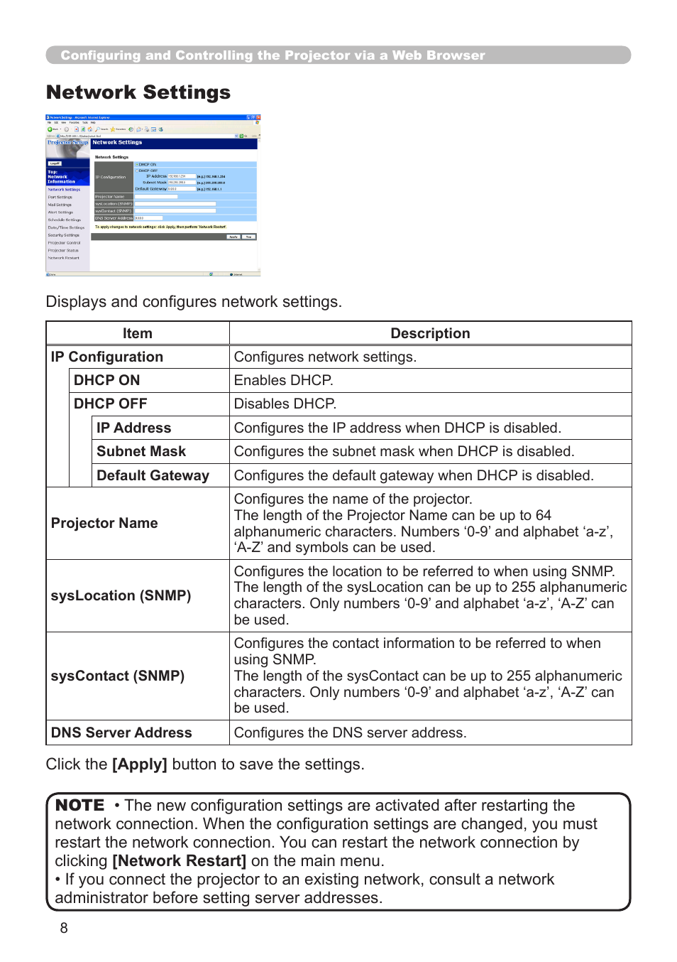 Network settings | Dukane 8755G-RJ User Manual | Page 74 / 128