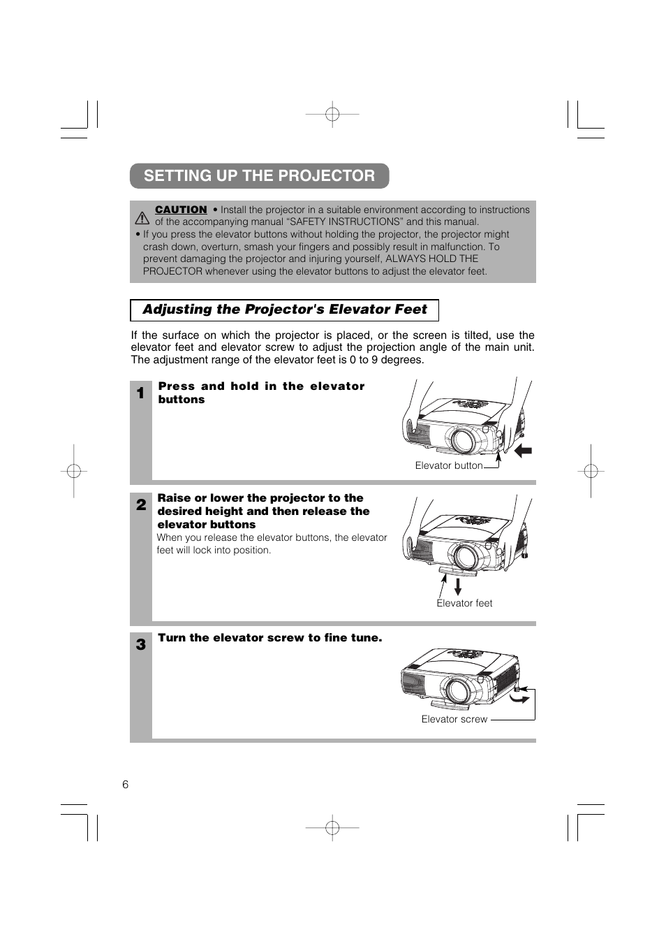 Setting up the projector | Dukane 28A8711 User Manual | Page 14 / 64