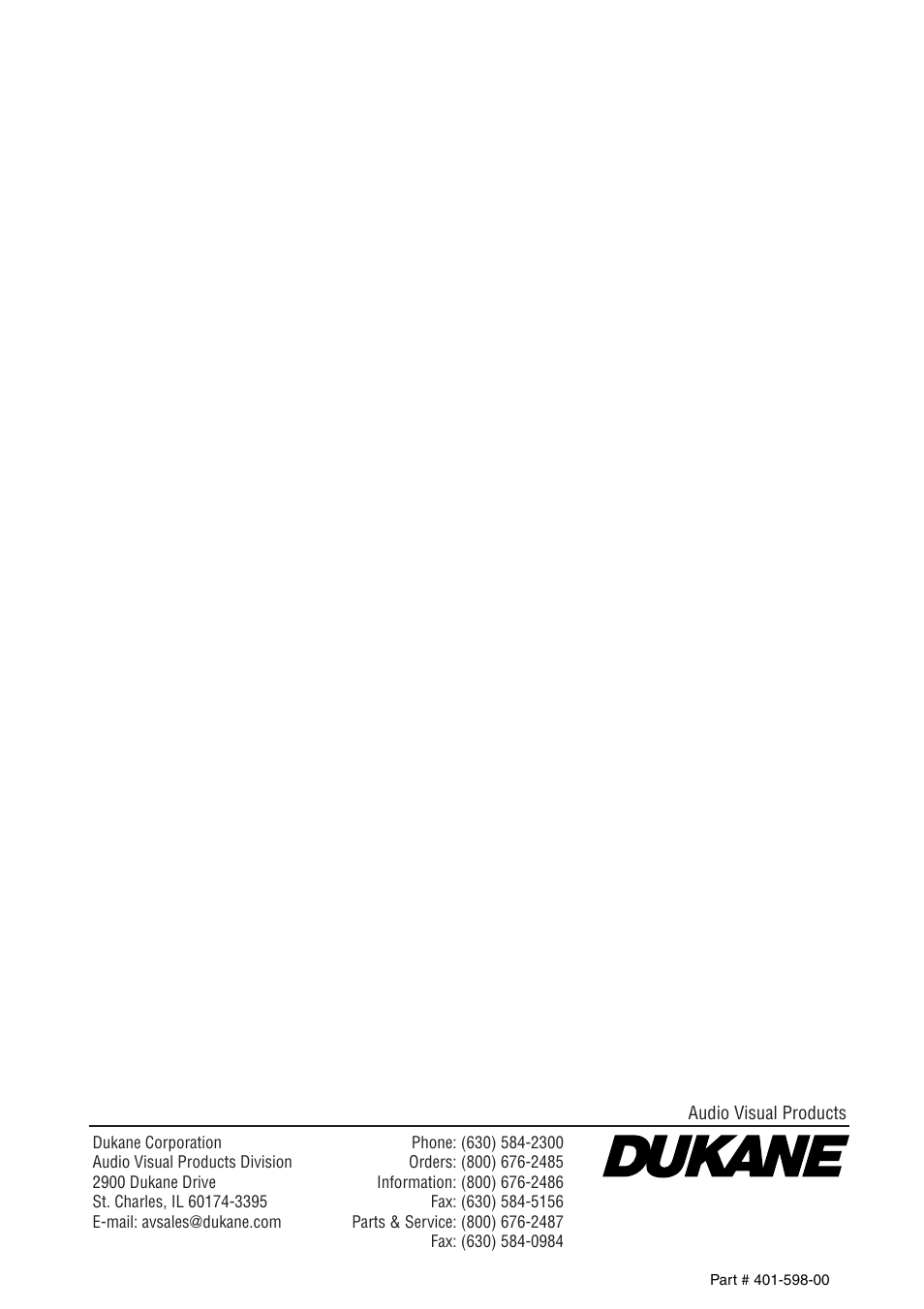 Dukane 28A8711 User Manual | Page 64 / 64