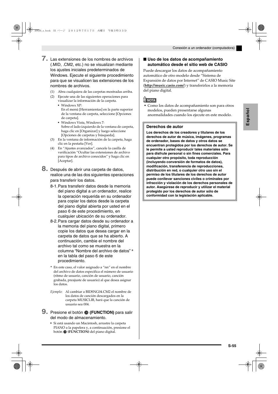 Casio AP-650M User Manual | Page 57 / 84