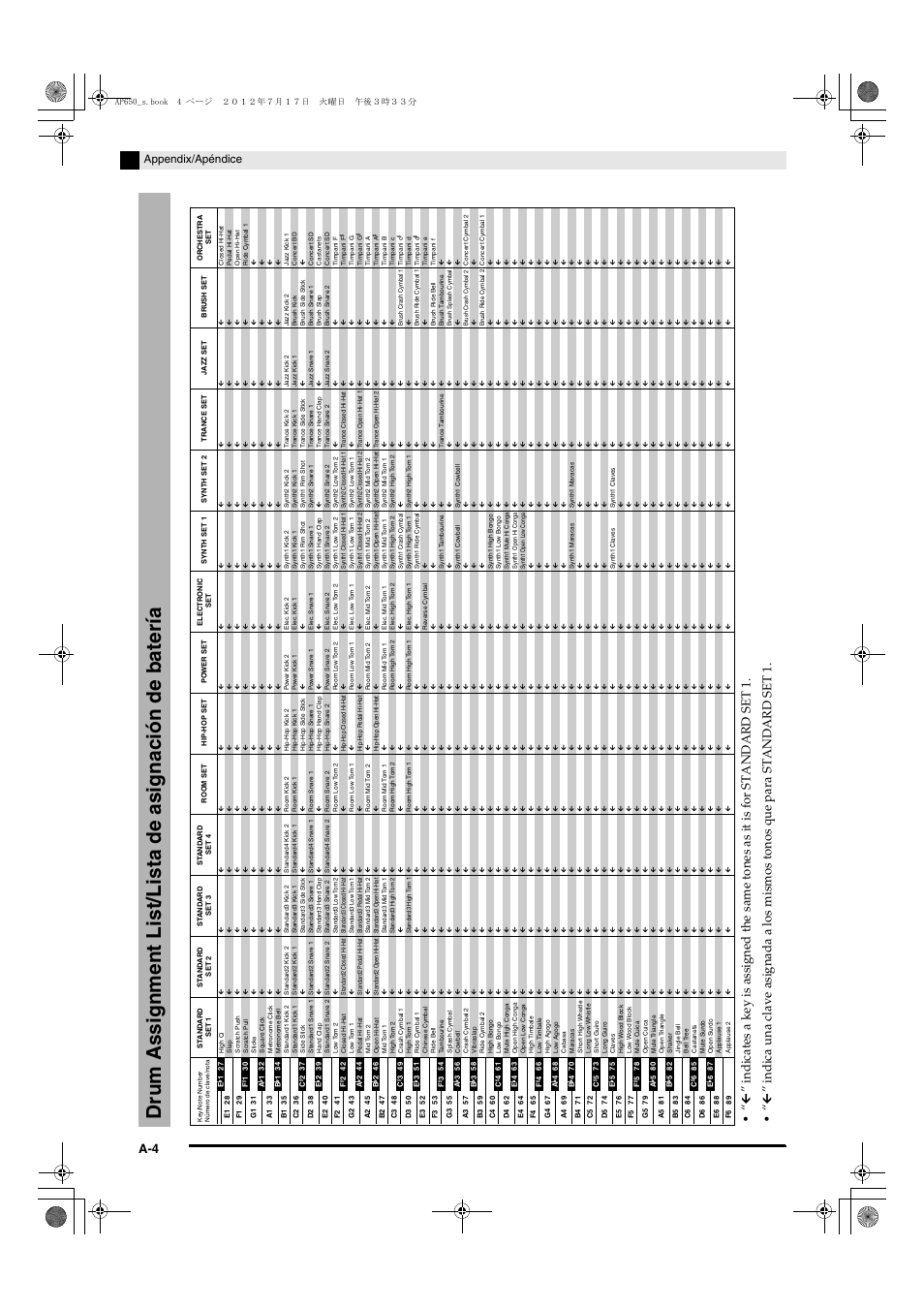 Appendix/apéndice | Casio AP-650M User Manual | Page 74 / 84