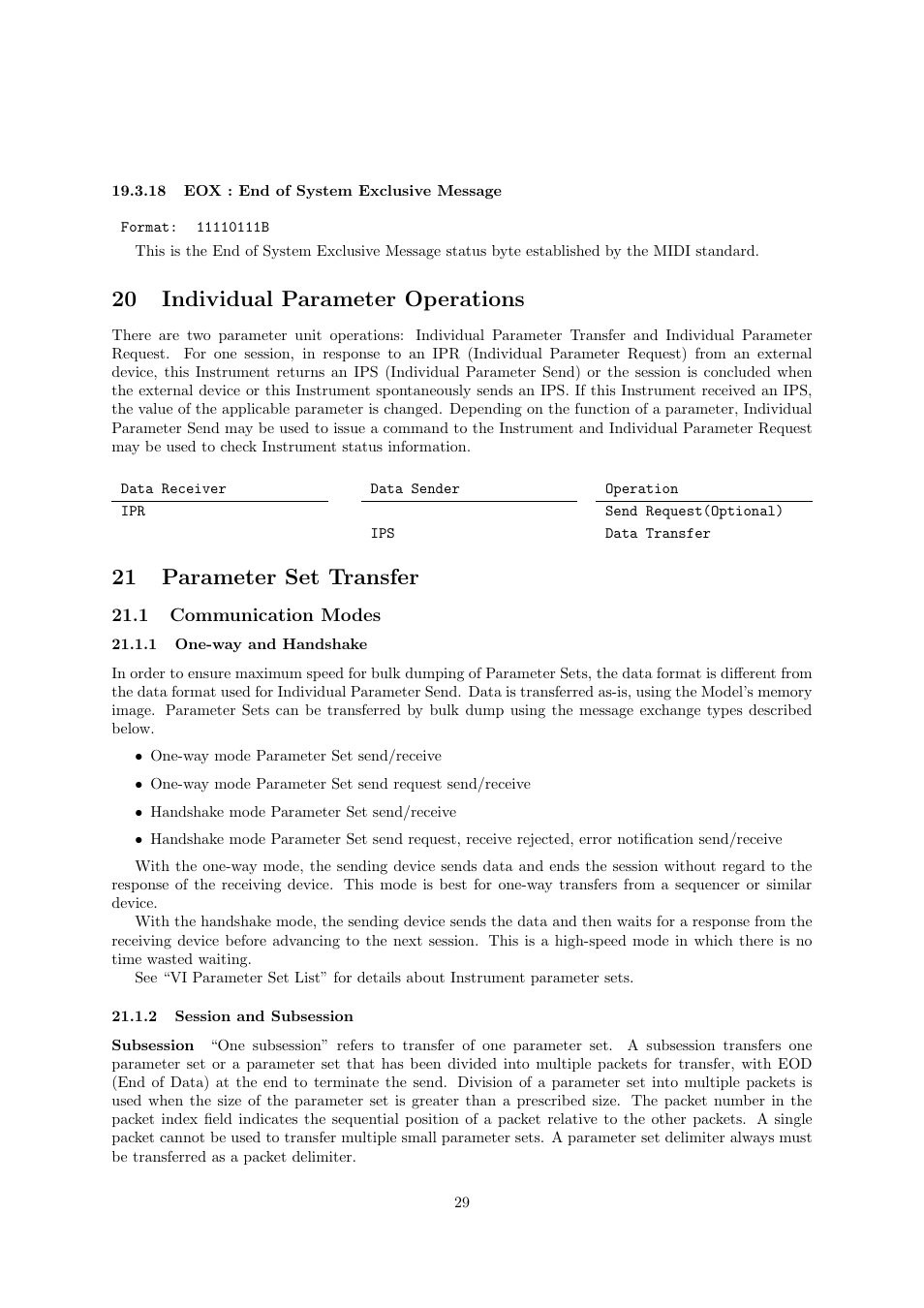 20 individual parameter operations, 21 parameter set transfer | Casio CDP-220R User Manual | Page 29 / 43