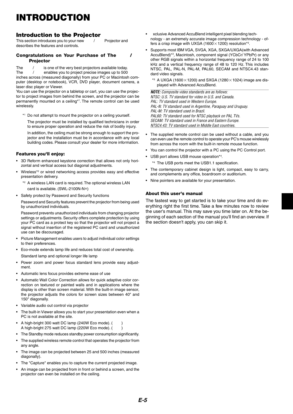 Introduction, Introduction to the projector | Dukane 8946 User Manual | Page 5 / 68