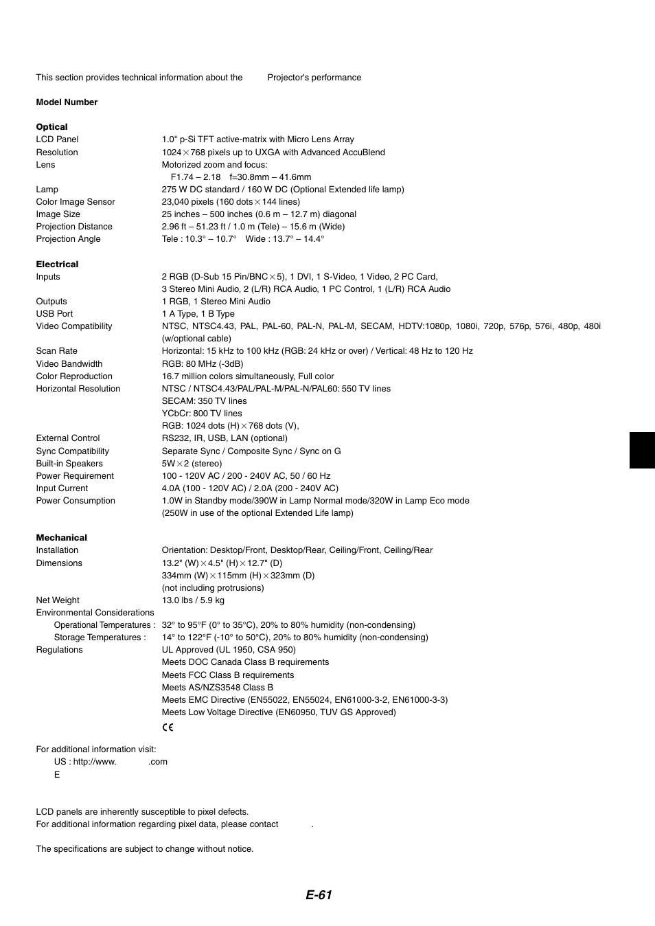 E-61 | Dukane 8946 User Manual | Page 61 / 68