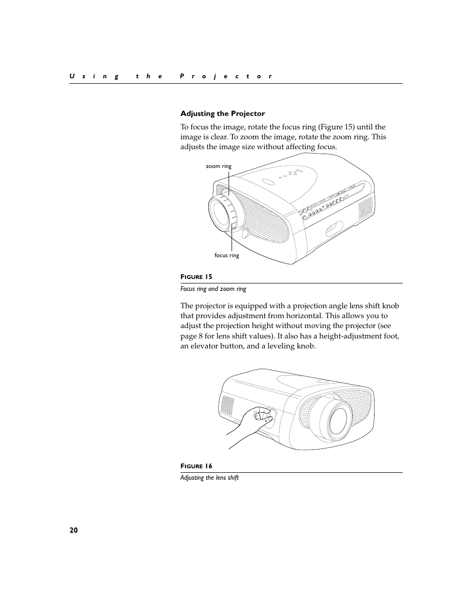 Heading2 - adjusting the projector, Adjusting the projector | Dukane 28A8932 User Manual | Page 30 / 78