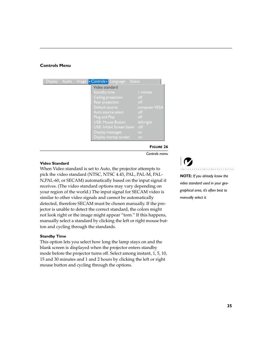 Heading2 - controls menu, Controls menu | Dukane 28A8932 User Manual | Page 45 / 78