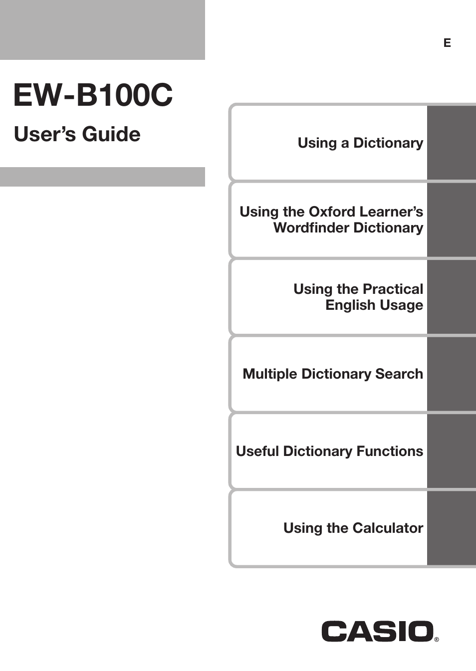 Casio EW-B100C User Manual | 91 pages