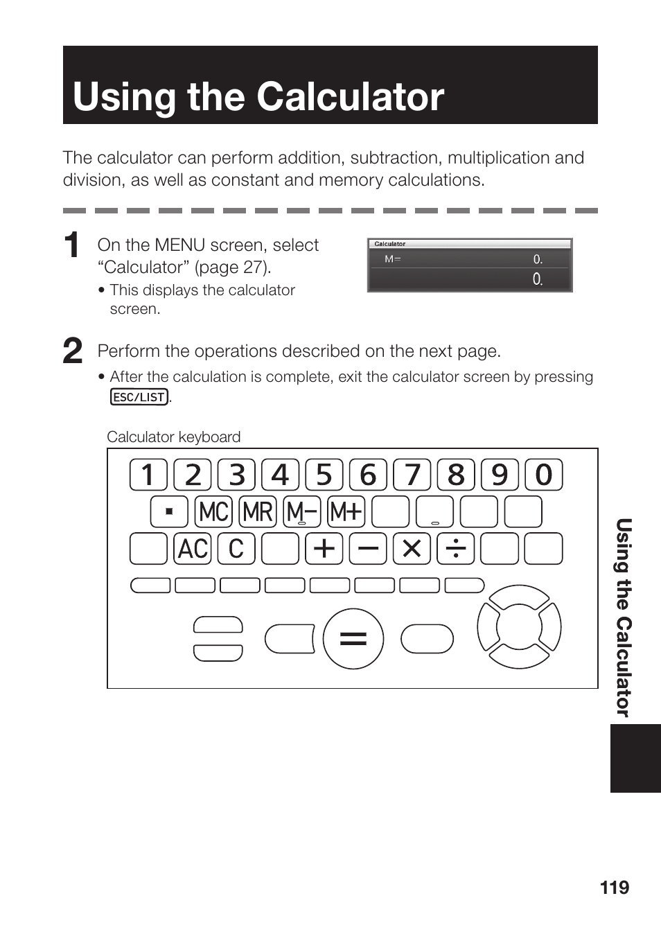 Using the calculator | Casio EW-B2000C User Manual | Page 121 / 155