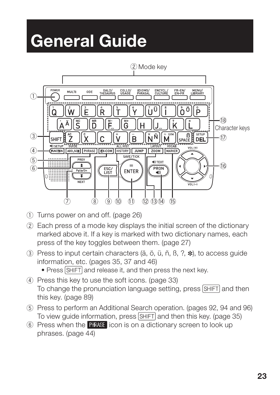 General guide | Casio EW-B2000C User Manual | Page 25 / 155