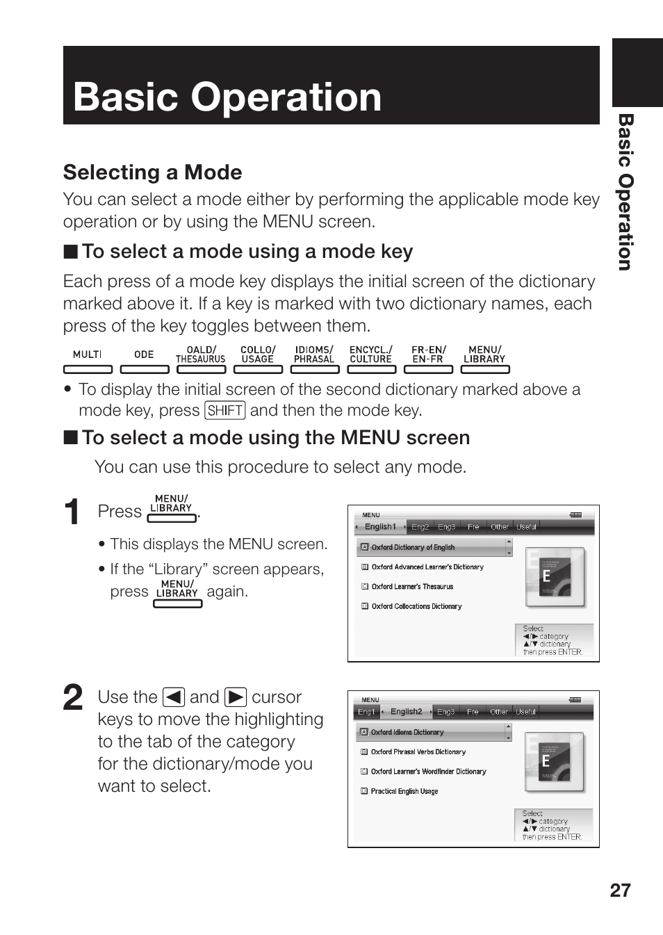 Basic operation | Casio EW-B2000C User Manual | Page 29 / 155