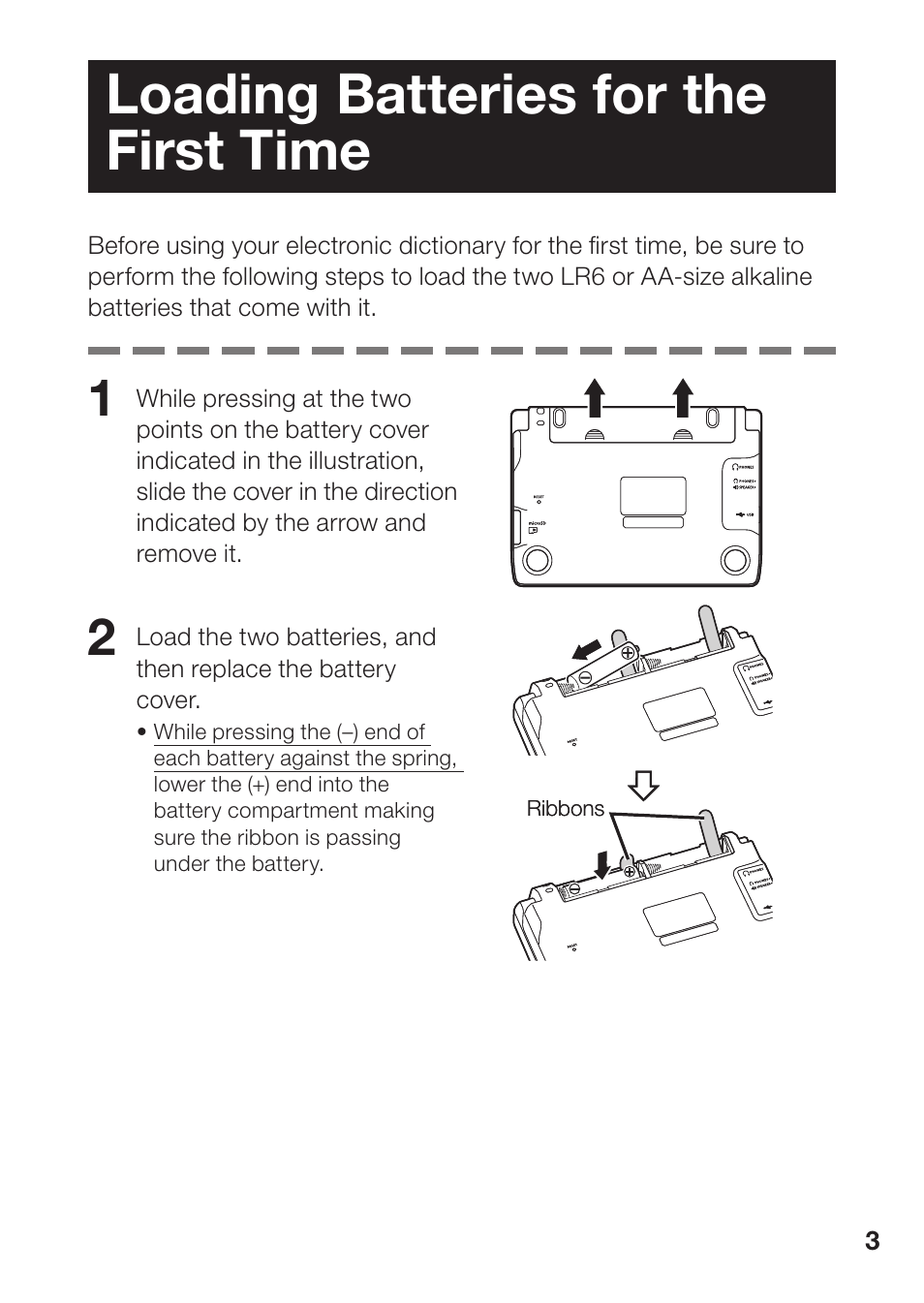 Loading batteries for the first time | Casio EW-B2000C User Manual | Page 5 / 155