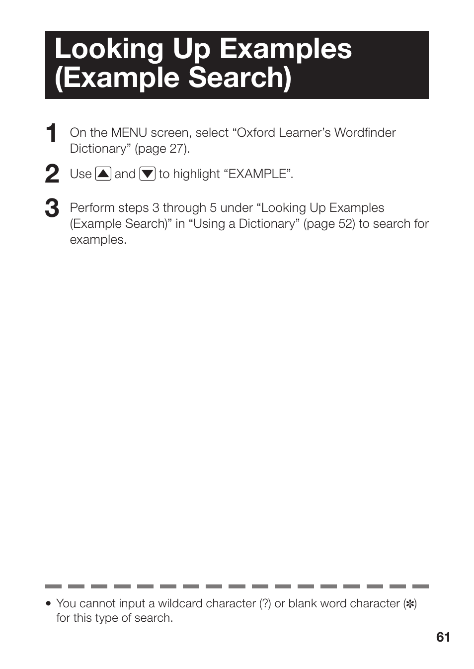 Looking up examples (example search) | Casio EW-B2000C User Manual | Page 63 / 155