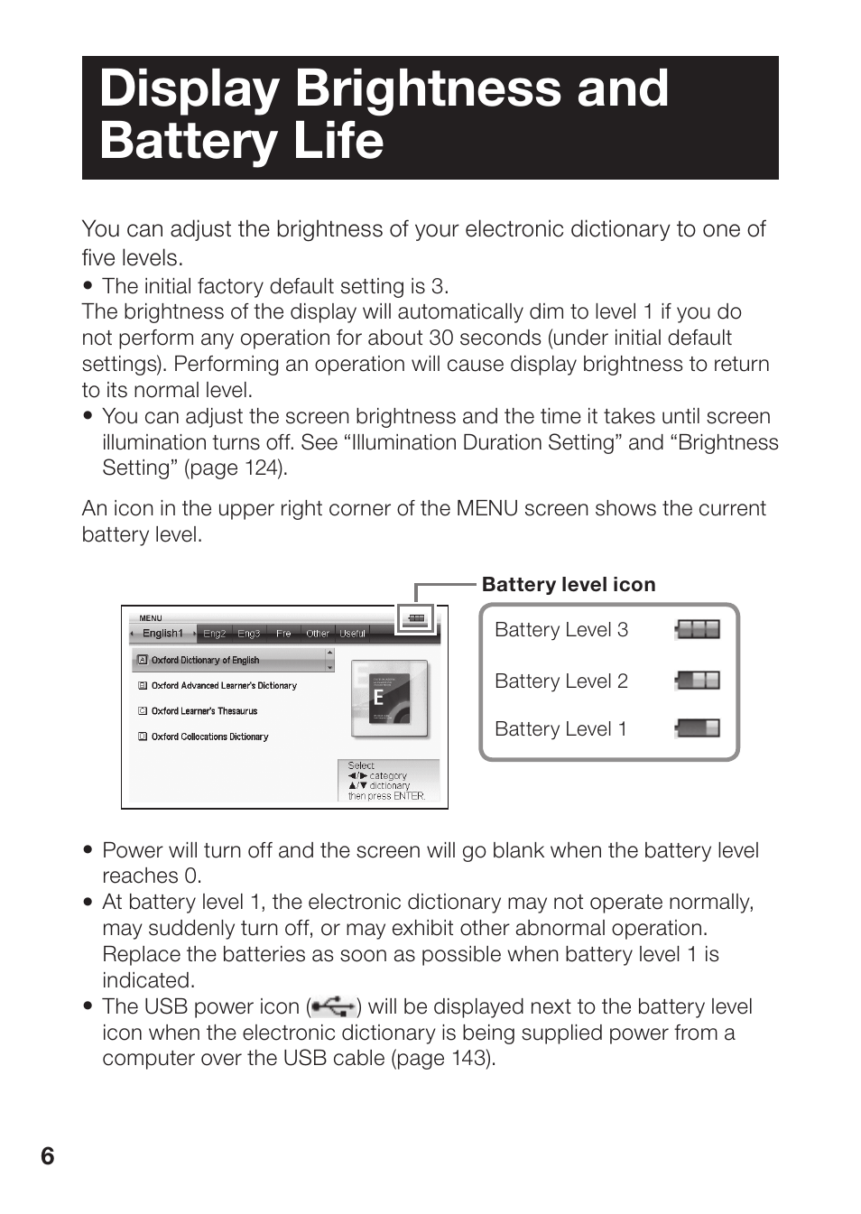 Display brightness and battery life | Casio EW-B2000C User Manual | Page 8 / 155