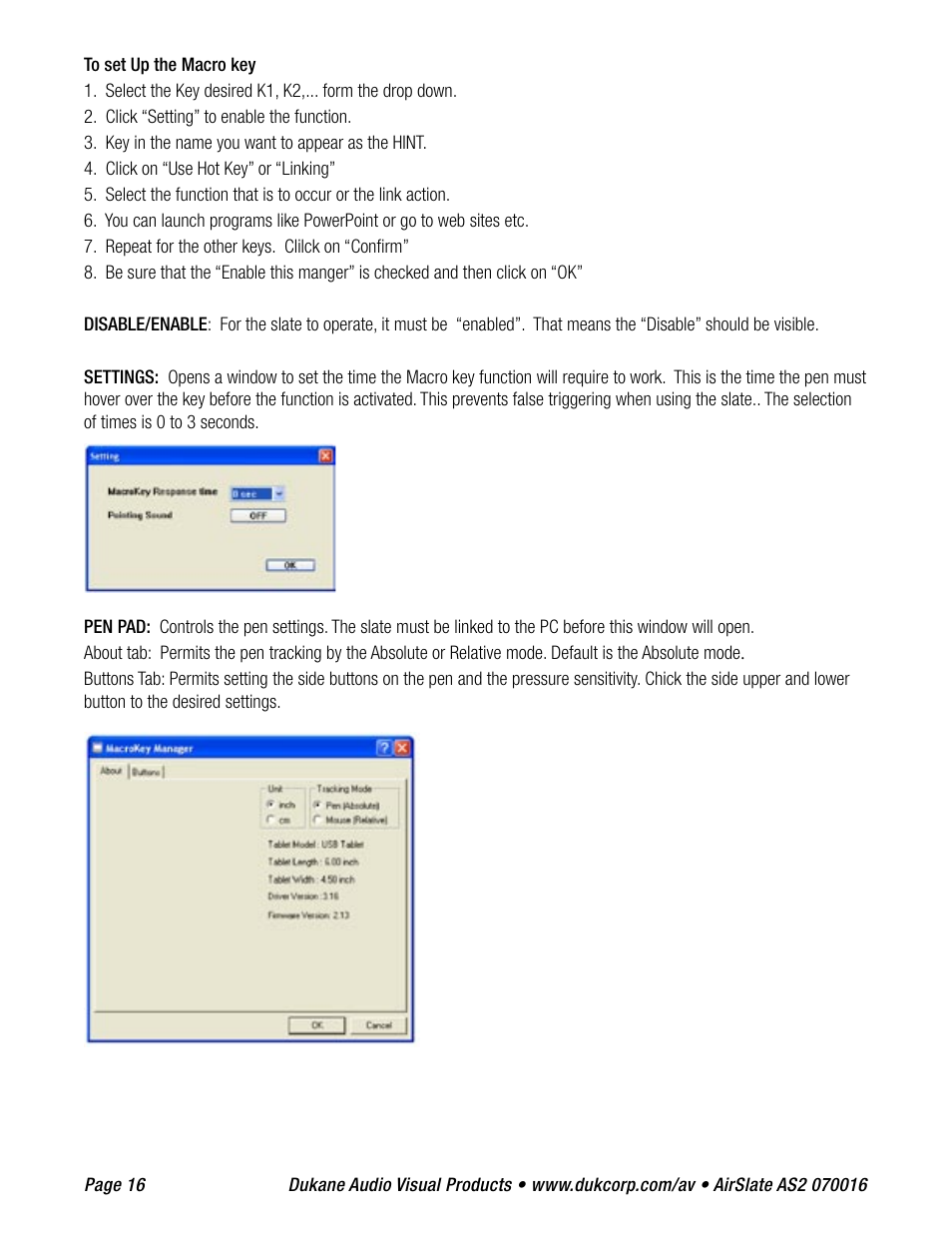 Dukane AIRSLATE AS2 User Manual | Page 18 / 36