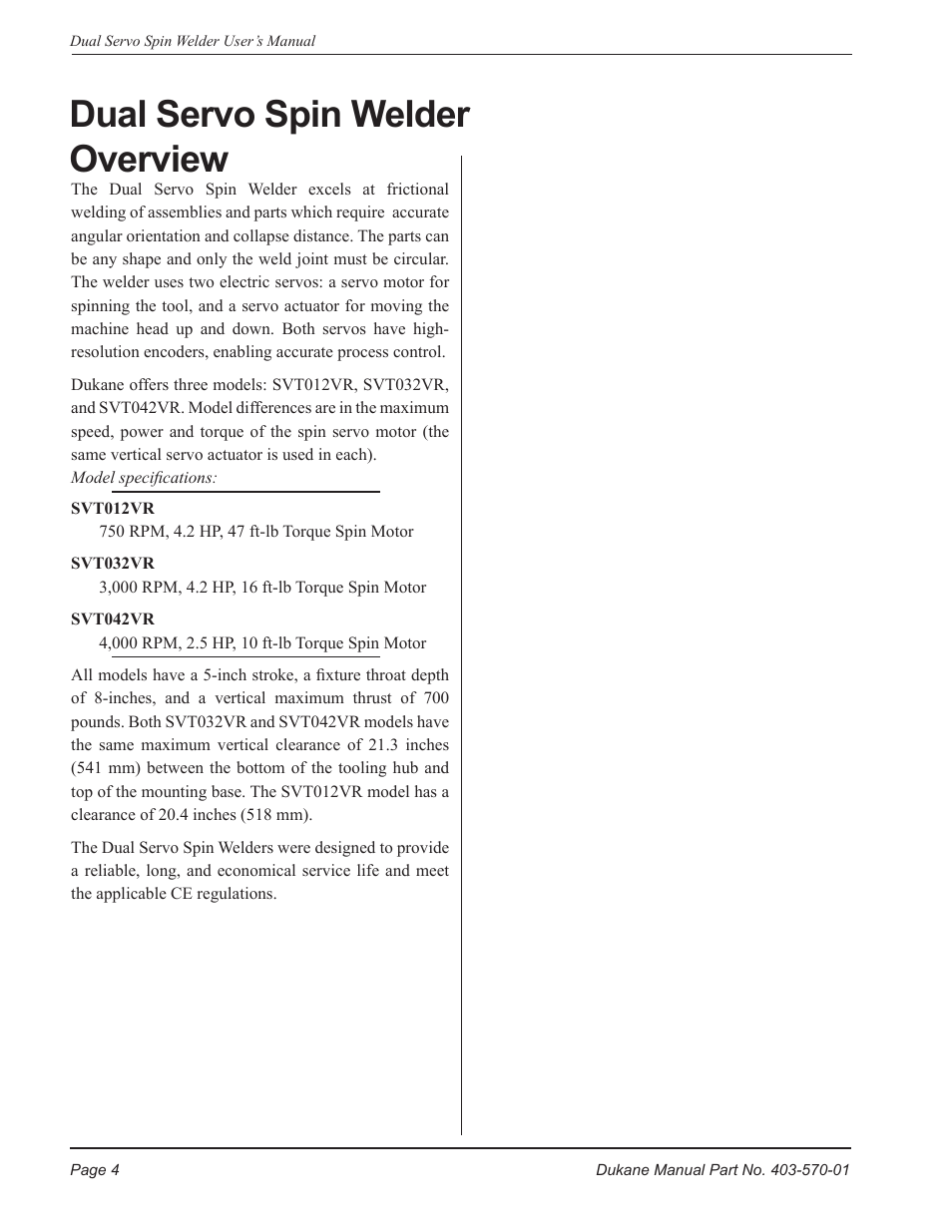 Dual servo spin welder overview | Dukane 403-570-01 User Manual | Page 10 / 118