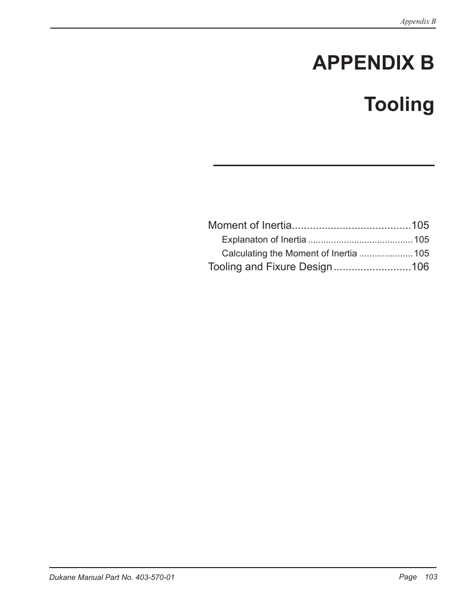 Appendix b tooling | Dukane 403-570-01 User Manual | Page 109 / 118