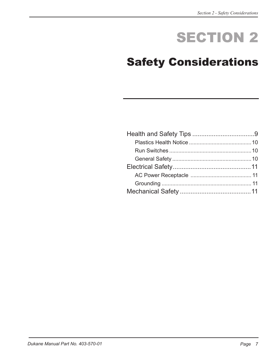 Safety considerations | Dukane 403-570-01 User Manual | Page 13 / 118