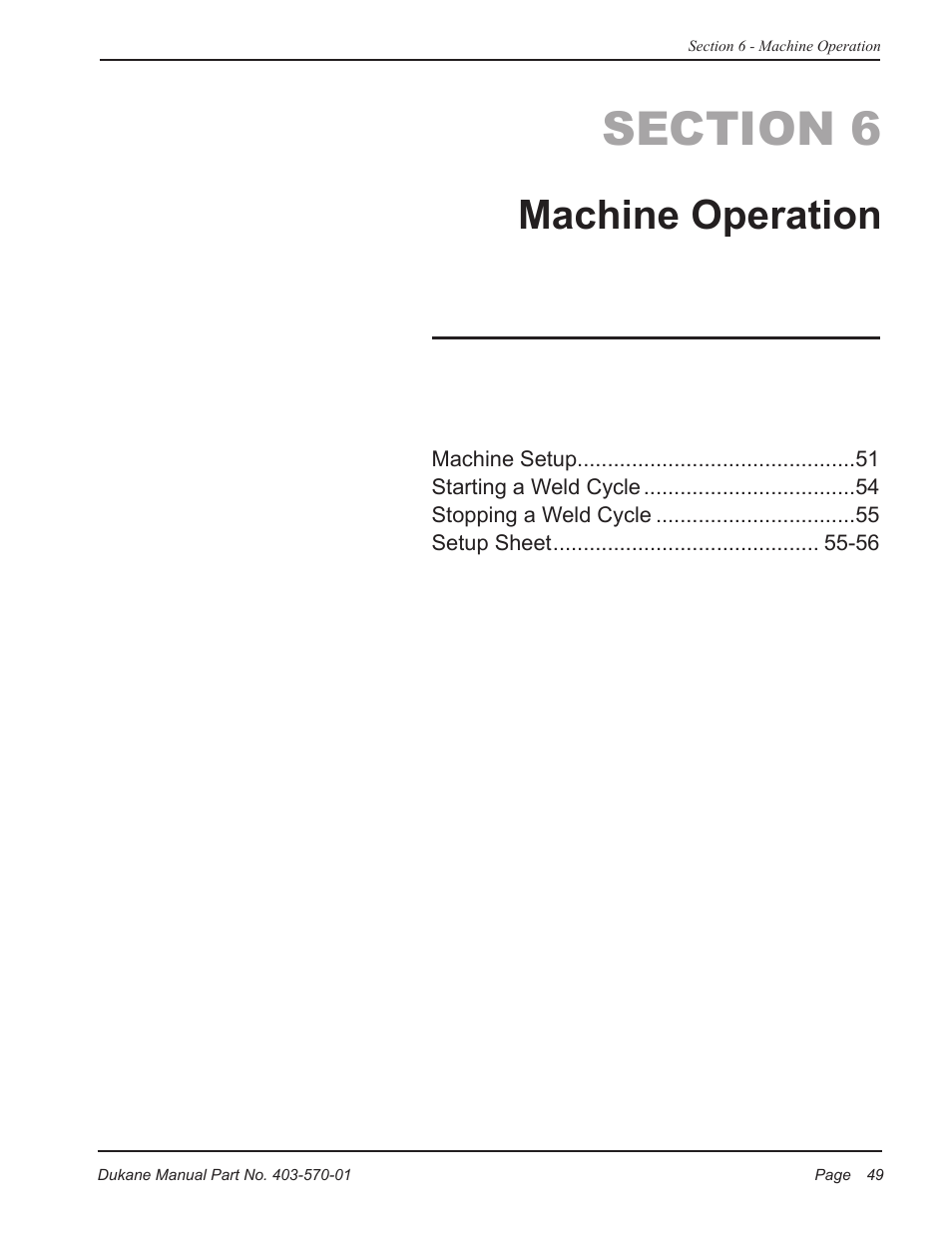 Machine operation | Dukane 403-570-01 User Manual | Page 55 / 118