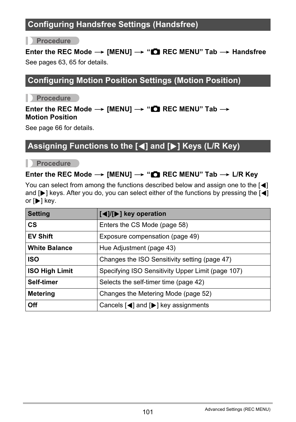 Configuring handsfree settings (handsfree) | Casio EX-FC500S User Manual | Page 101 / 248