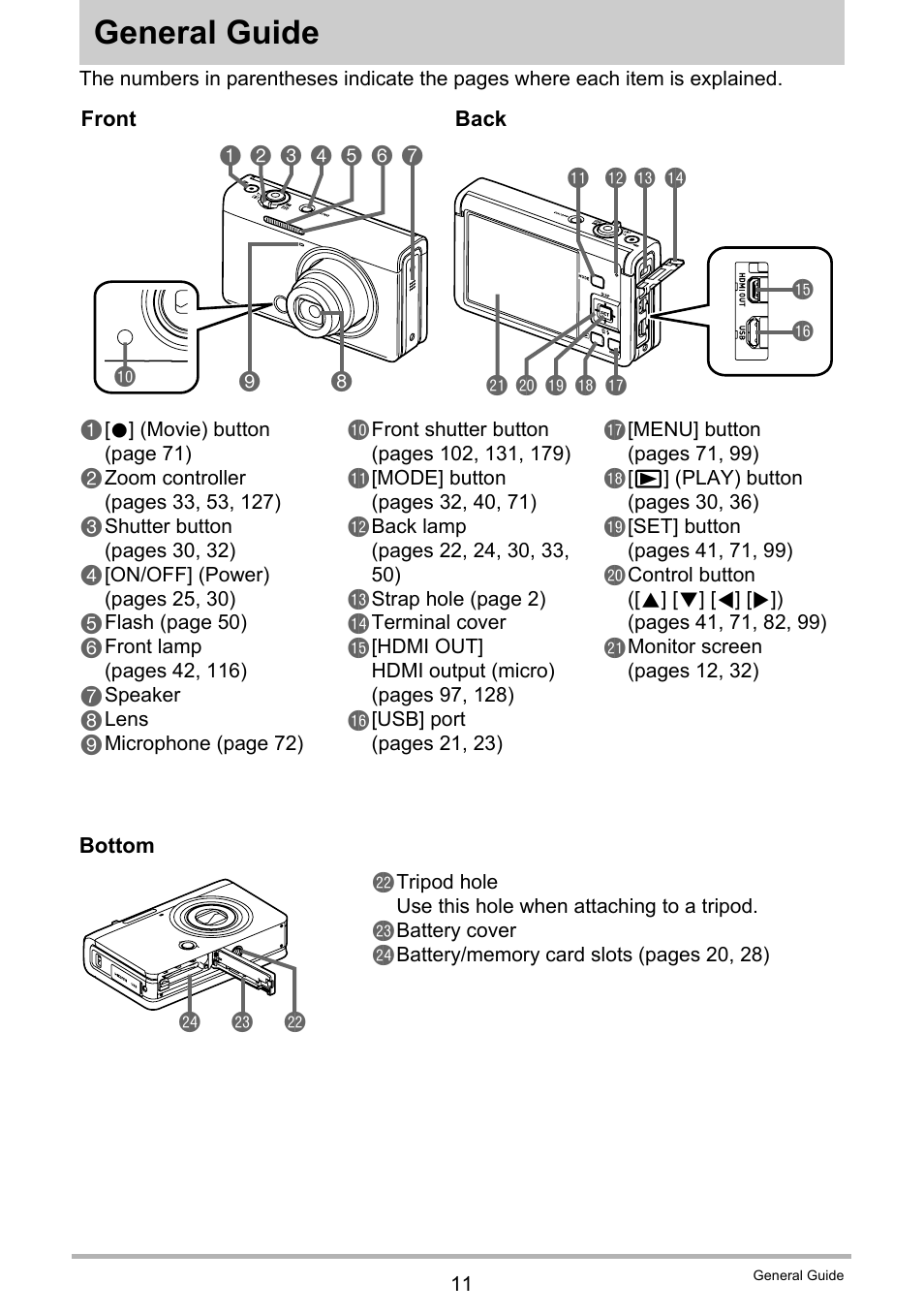 General guide | Casio EX-FC500S User Manual | Page 11 / 248