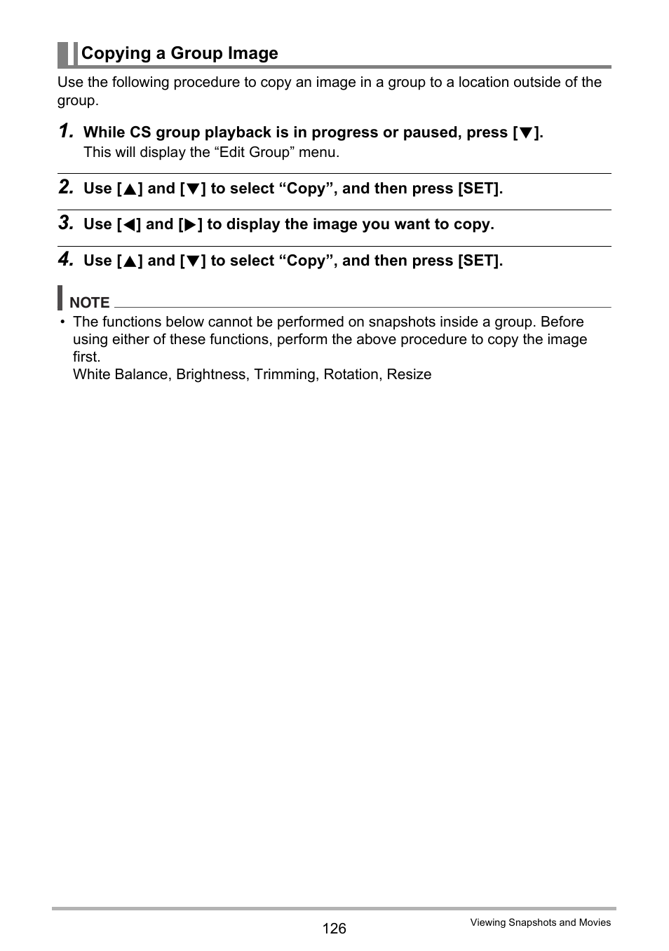 Copying a group image | Casio EX-FC500S User Manual | Page 126 / 248
